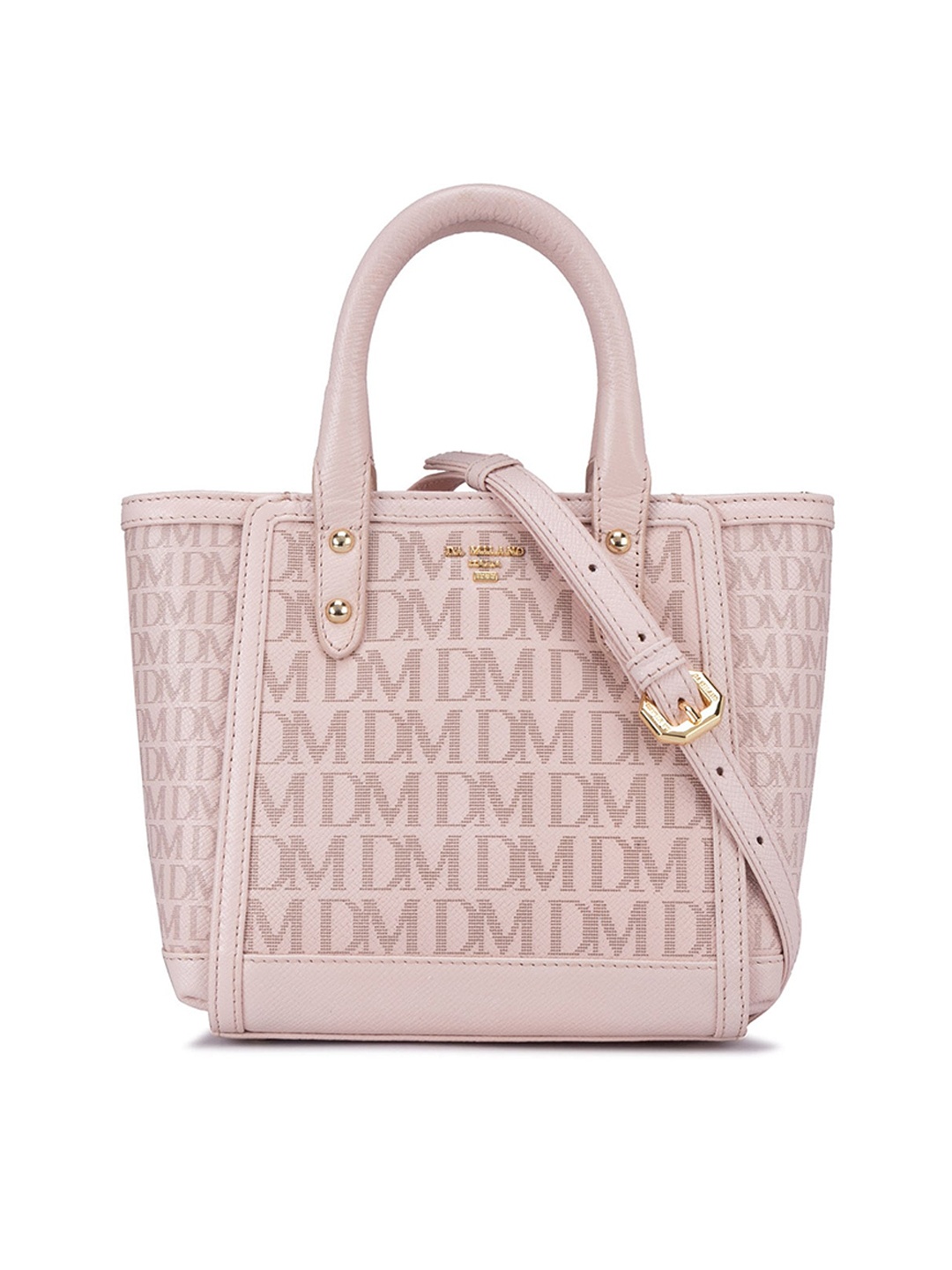 

Da Milano Textured Leather Shopper Handheld Bag, Pink
