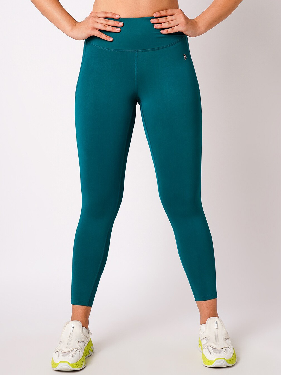 

BODD ACTIVE Women Mid Rise Sports Tights, Teal