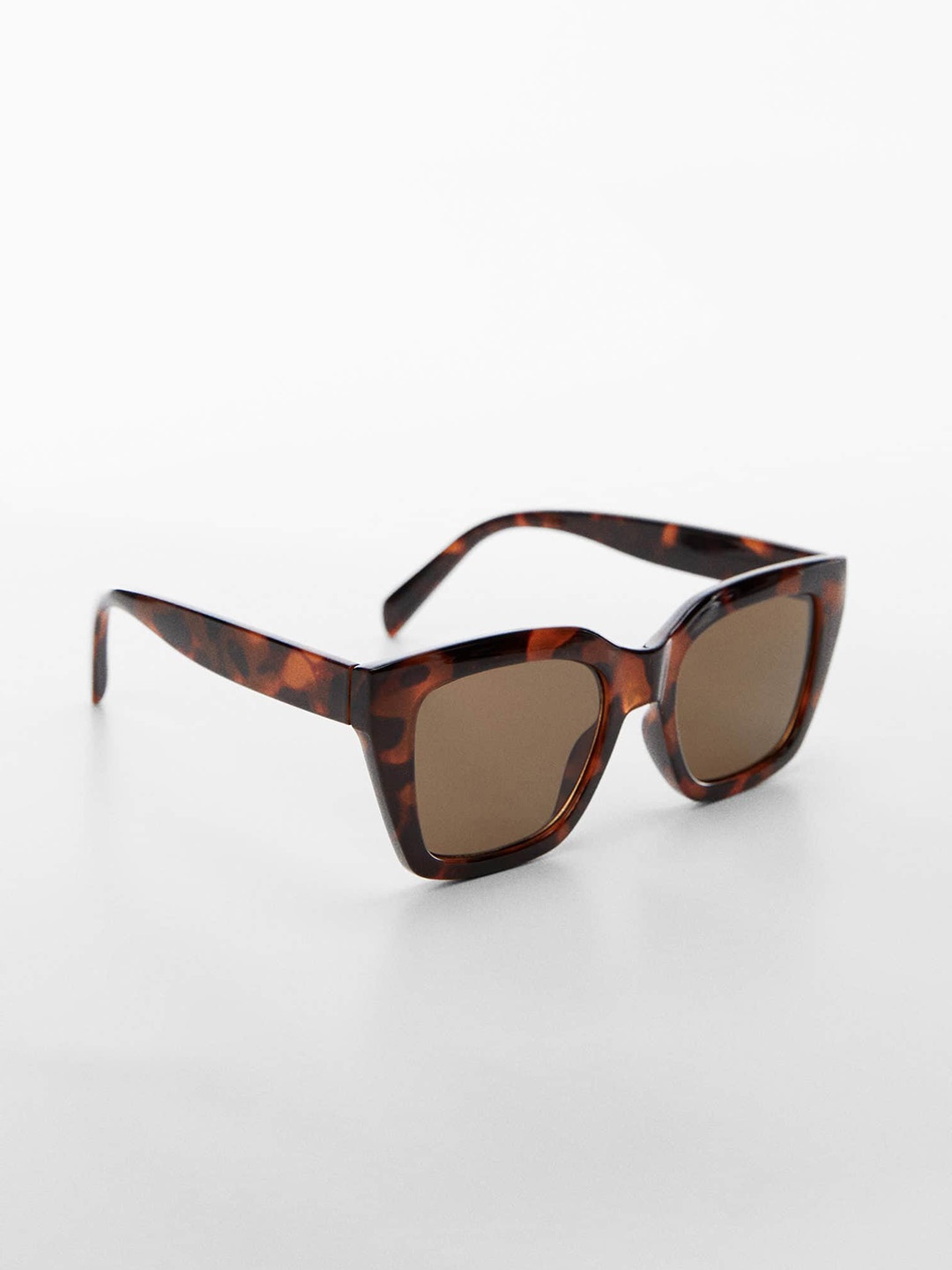 

MANGO Women Square Sunglasses With UV Protected Lens - 57040600, Brown