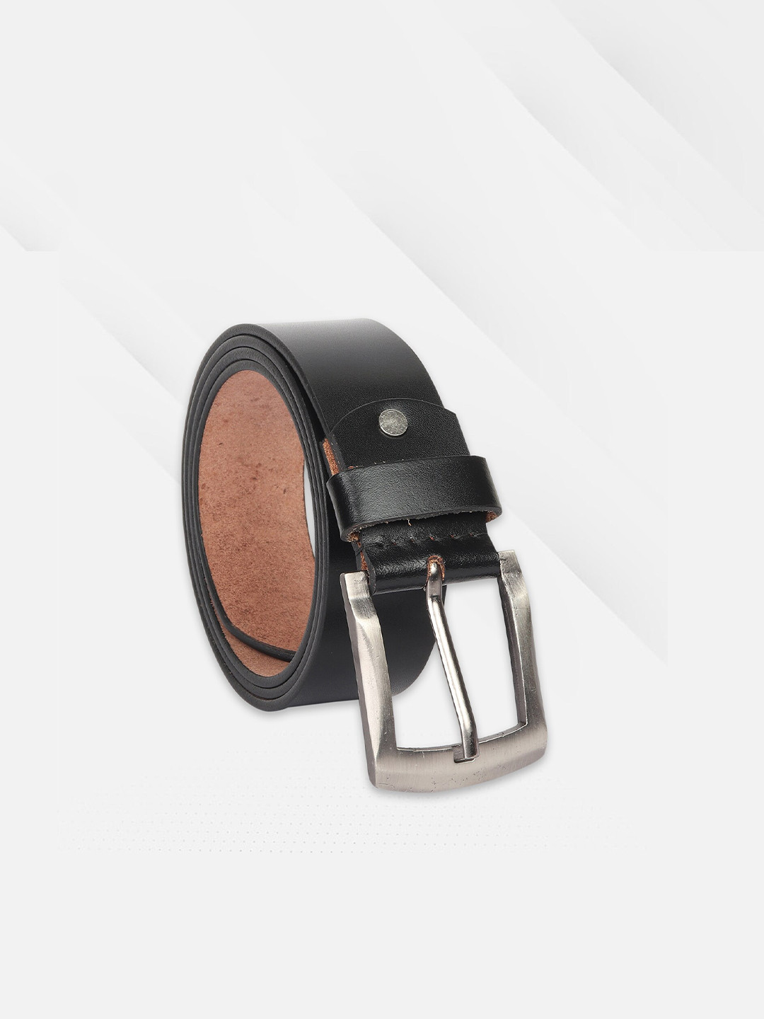 

LIONZY Men Leather Formal Belt, Black