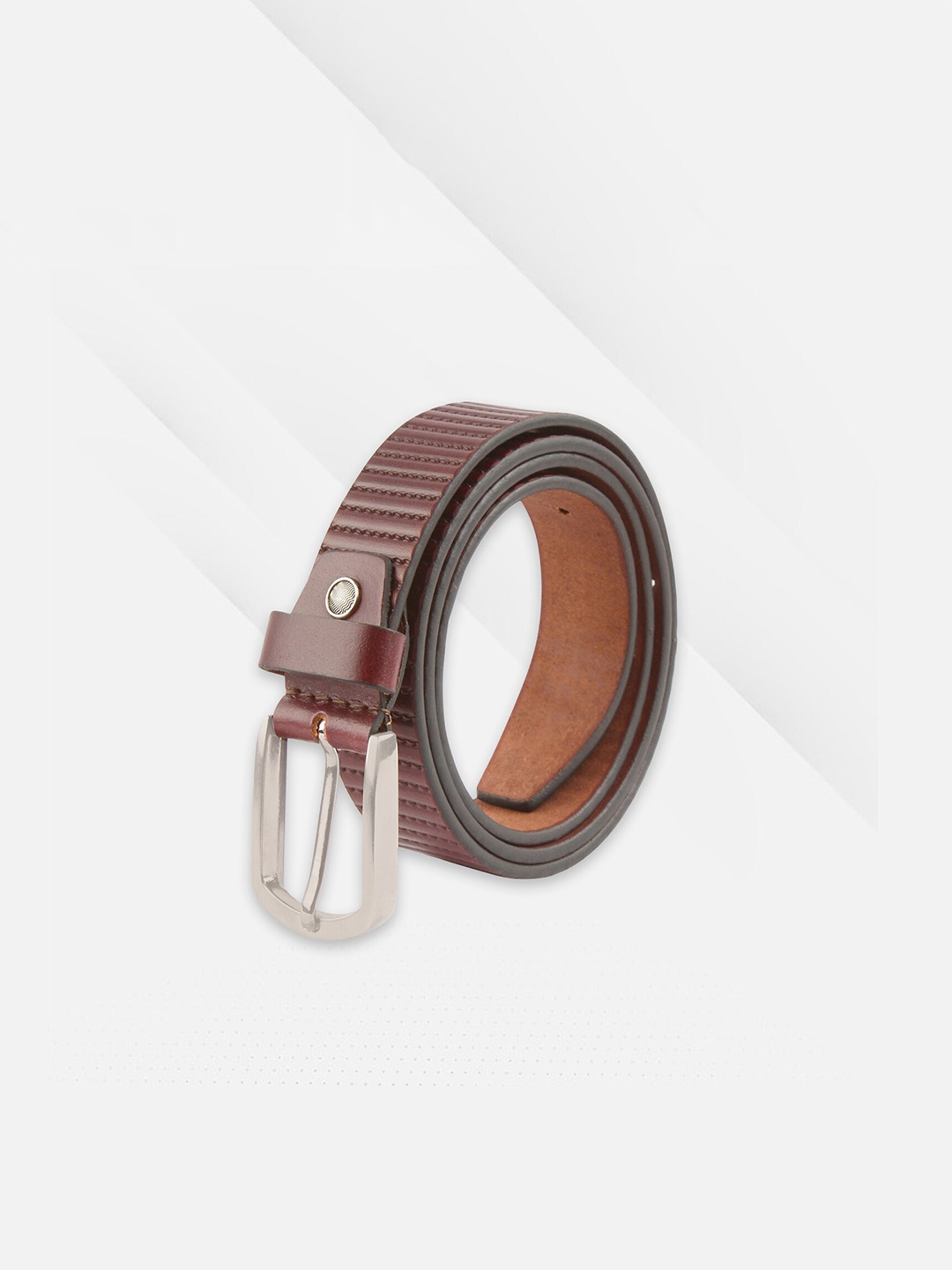 

LIONZY Men Textured Leather Formal Belt, Brown