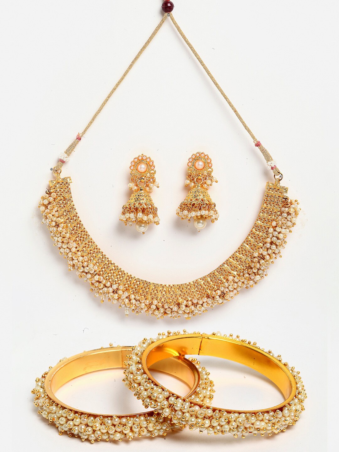 

Anouk Gold-Plated Beaded Necklace & Earrings