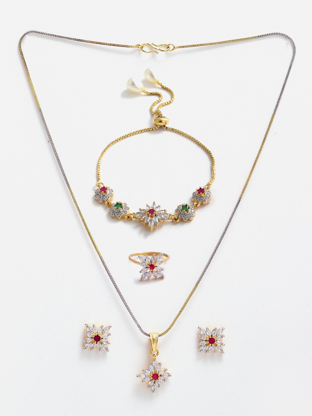 

Anouk Gold-Plated AD Studded Jewellery Set