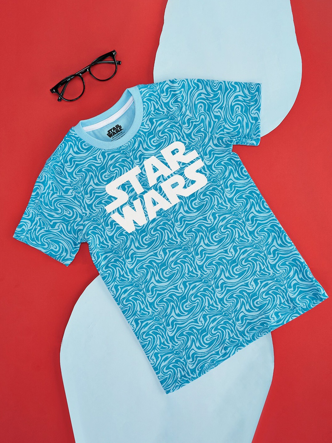 

Pantaloons Junior Boys Typography Printed Cotton T-shirt, Blue