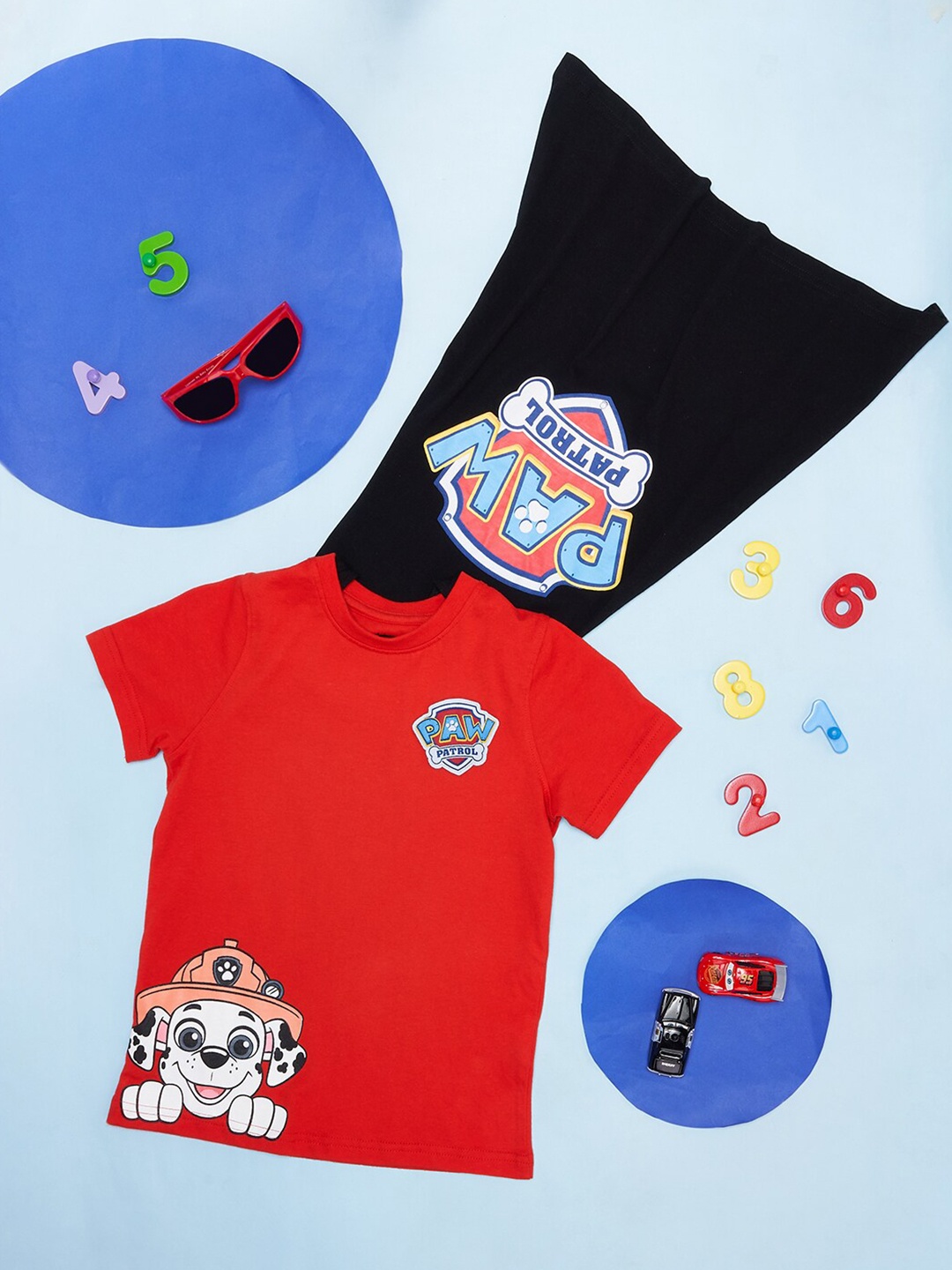 

Pantaloons Junior Boys Printed Round Neck Cotton T-shirt, Red