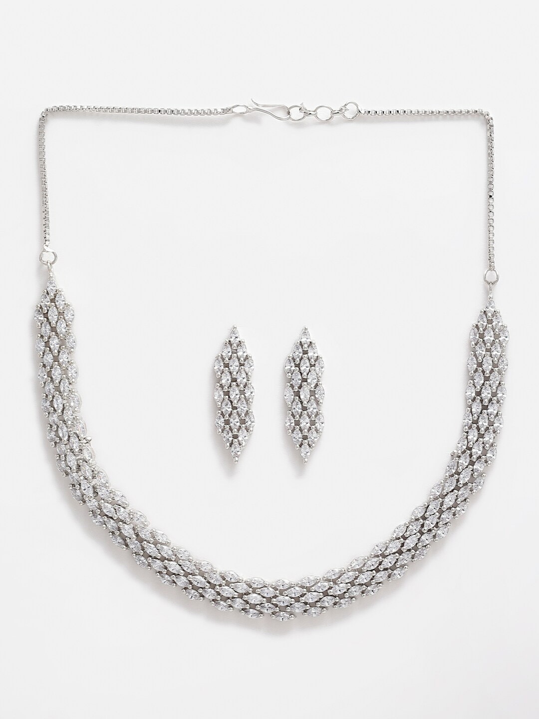 

Anouk Silver-Plated AD Studded Necklace & Earrings