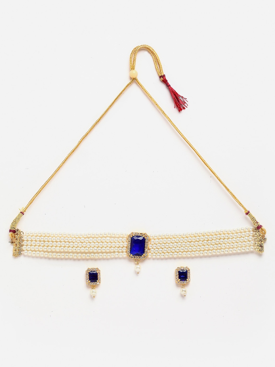

Anouk Gold-Plated AD-Studded Necklace & Earrings