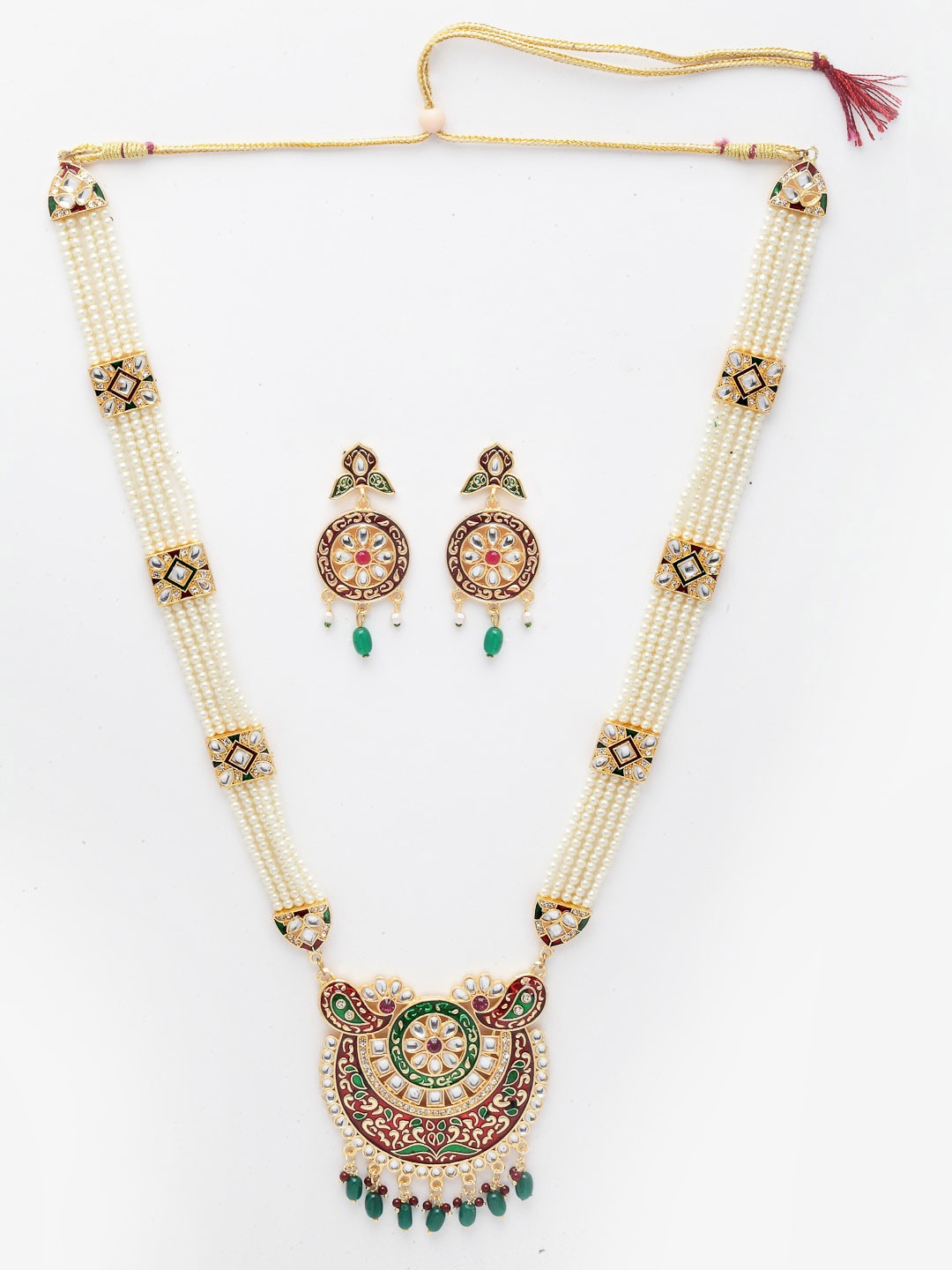 

Anouk Gold-Plated Stone-Studded Necklace & Earrings