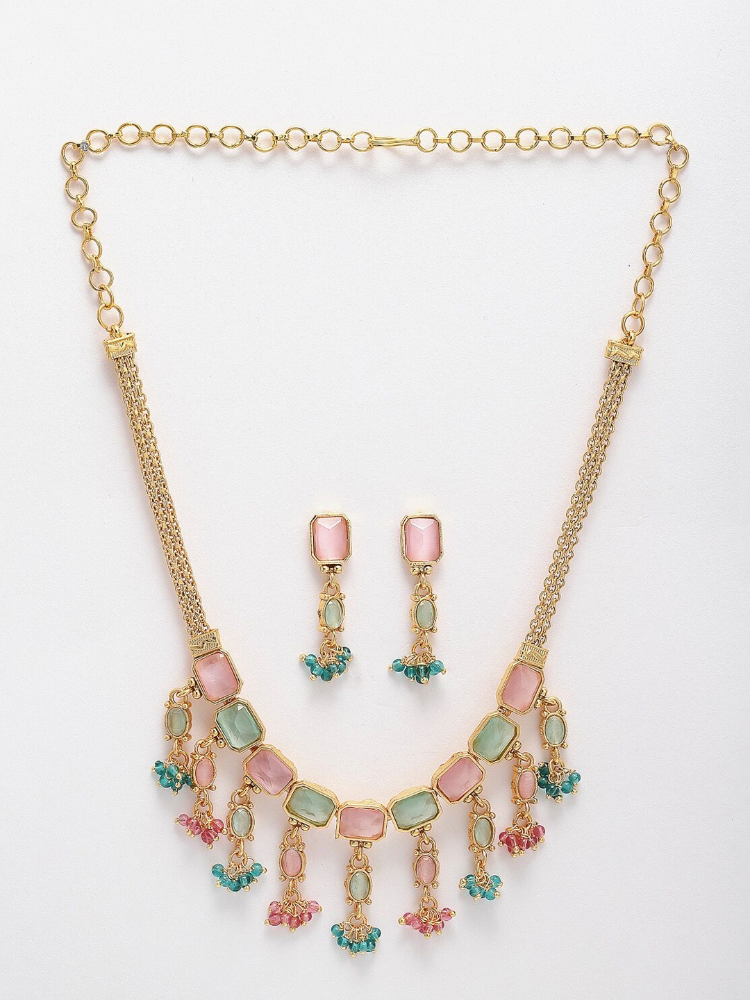 

Anouk Gold-Plated AD-Studded Necklace & Earrings