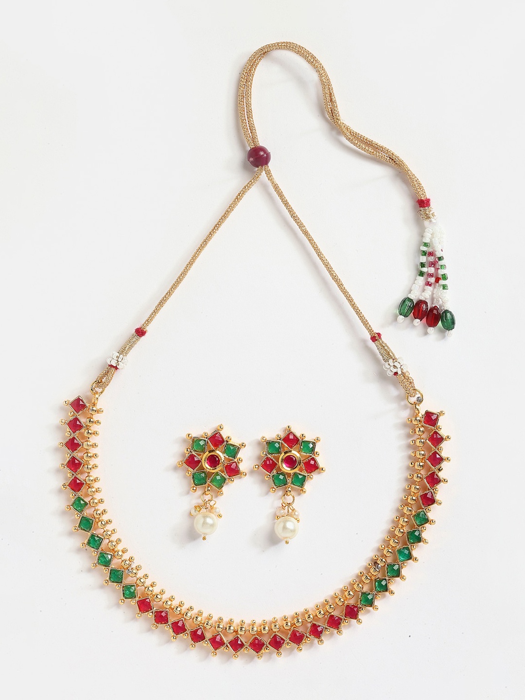 

Anouk Gold-Plated Kundan-Studded Necklace & Earrings