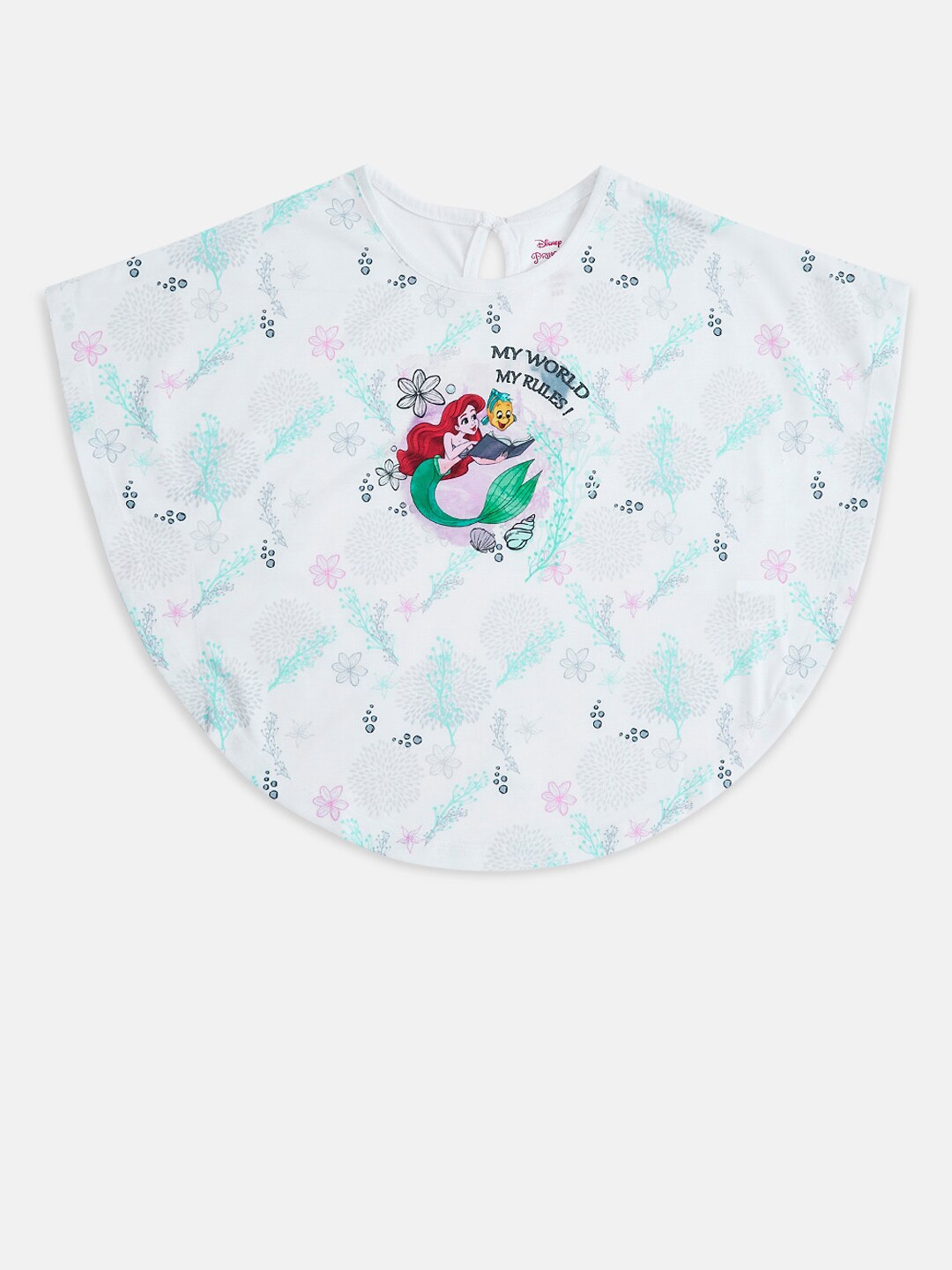 

Pantaloons Junior Girls Ariel Printed Cape Top, Off white