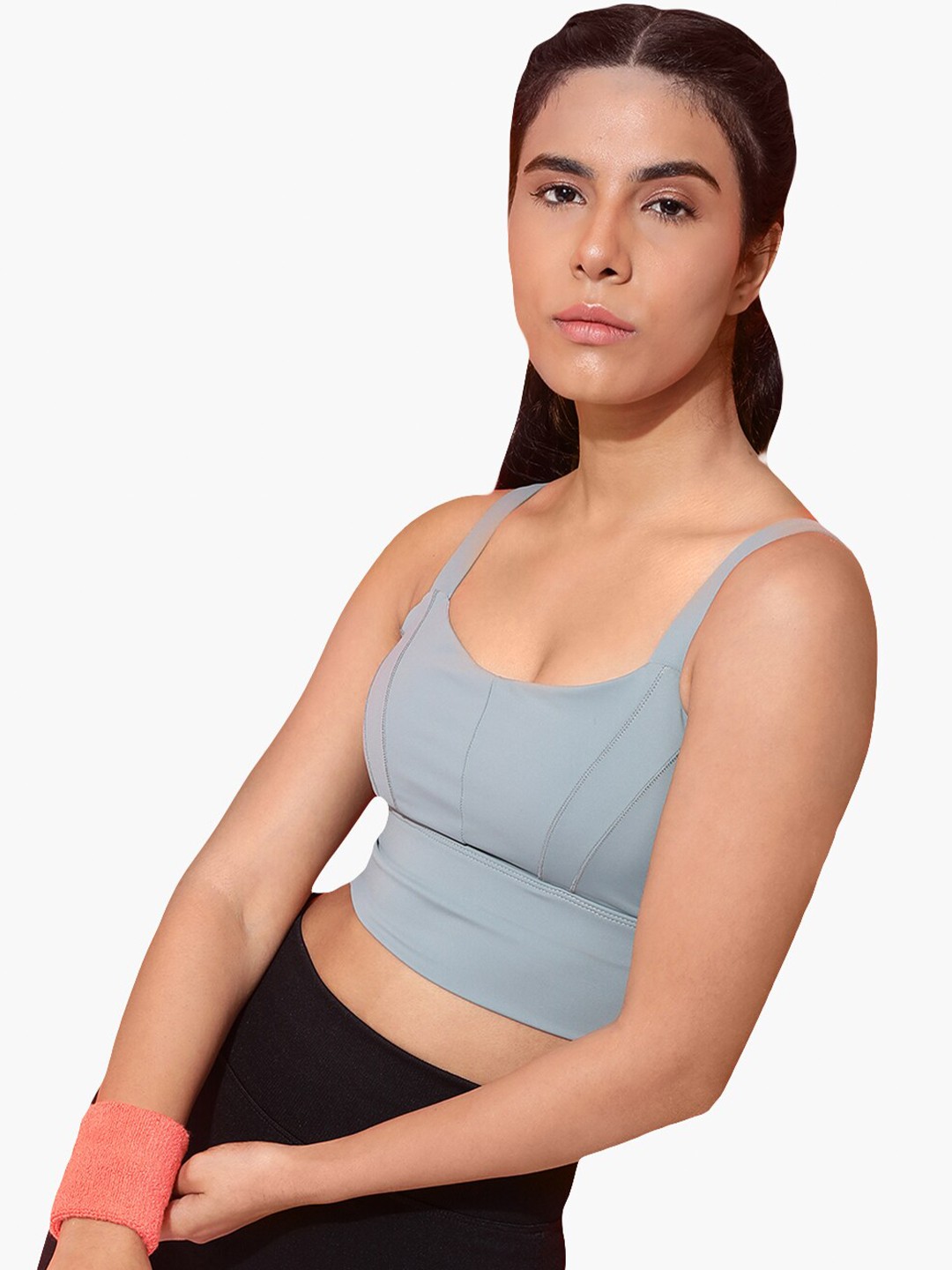 

Virgio Scoop Neck Tank Crop Top, Blue