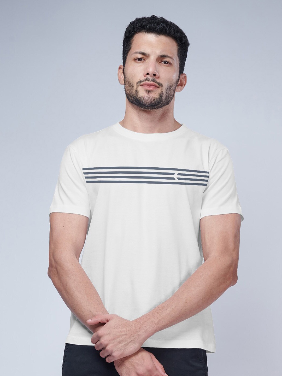 

Aero Armour Regular Fit Pure Cotton T-shirt, White