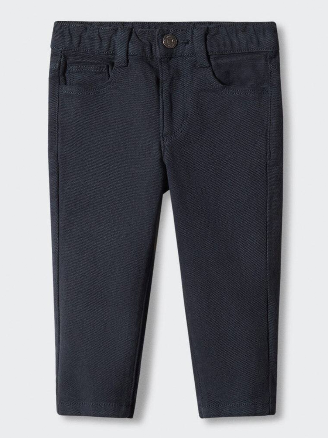 

Mango Kids Boys Mid-Rise Regular Fit Stretchable Trousers, Navy blue