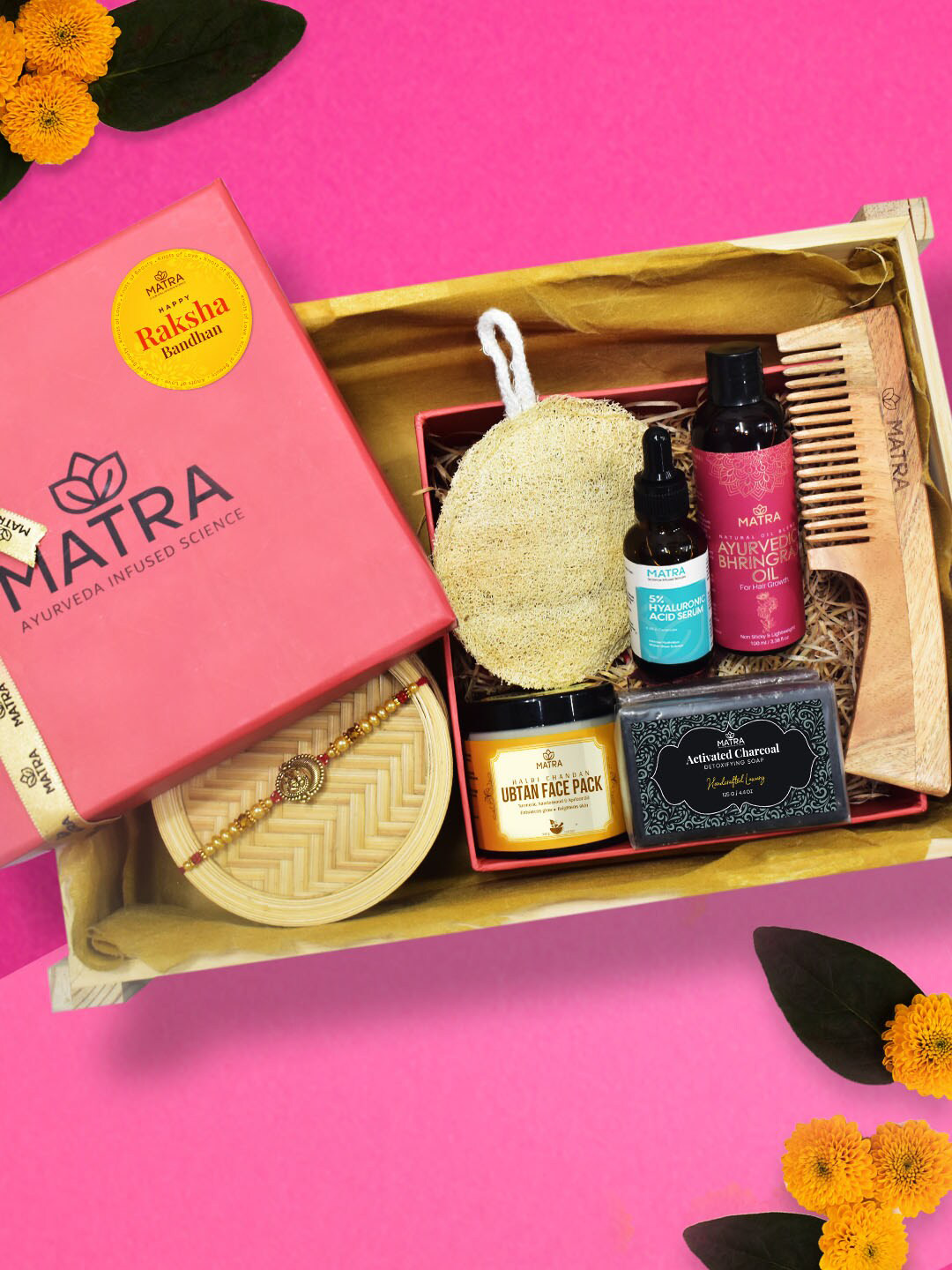 

MATRA Unisex Bond Of Love Rakhi Gift Set With Grooming Hamper, Beige