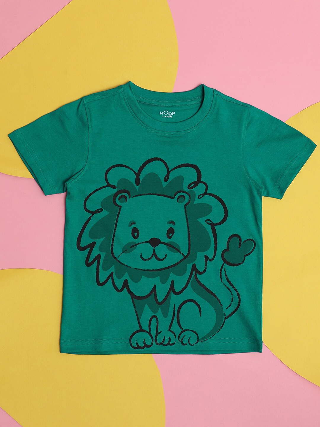 

Hoop Boys Graphic Printed T-shirt, Green