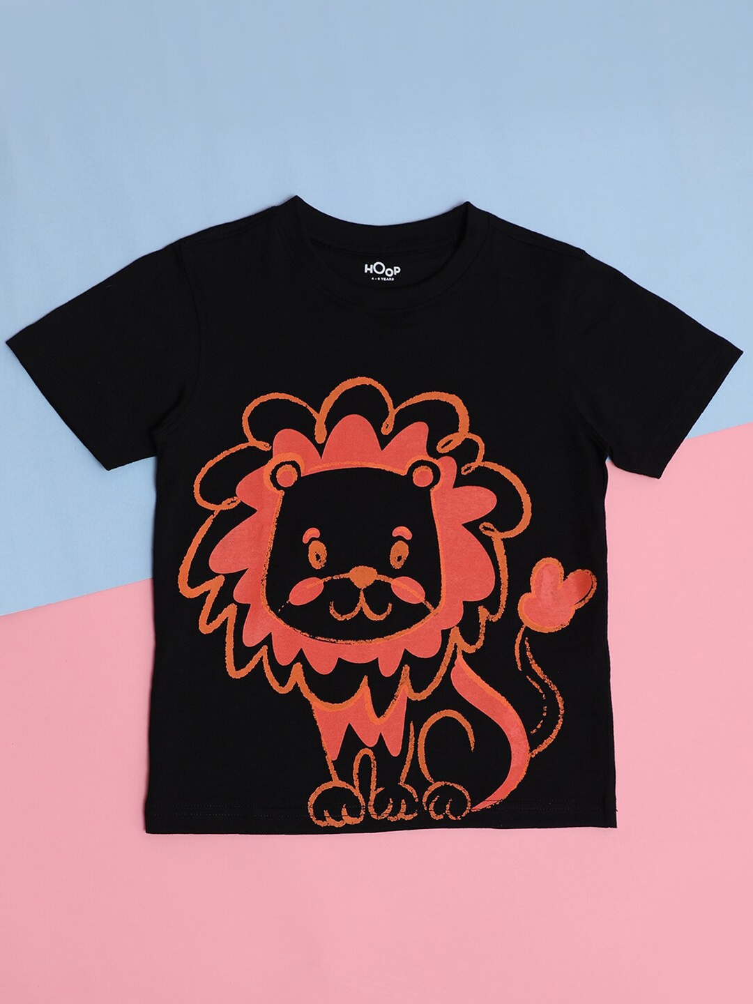 

Hoop Boys Printed Cotton T-shirt, Black