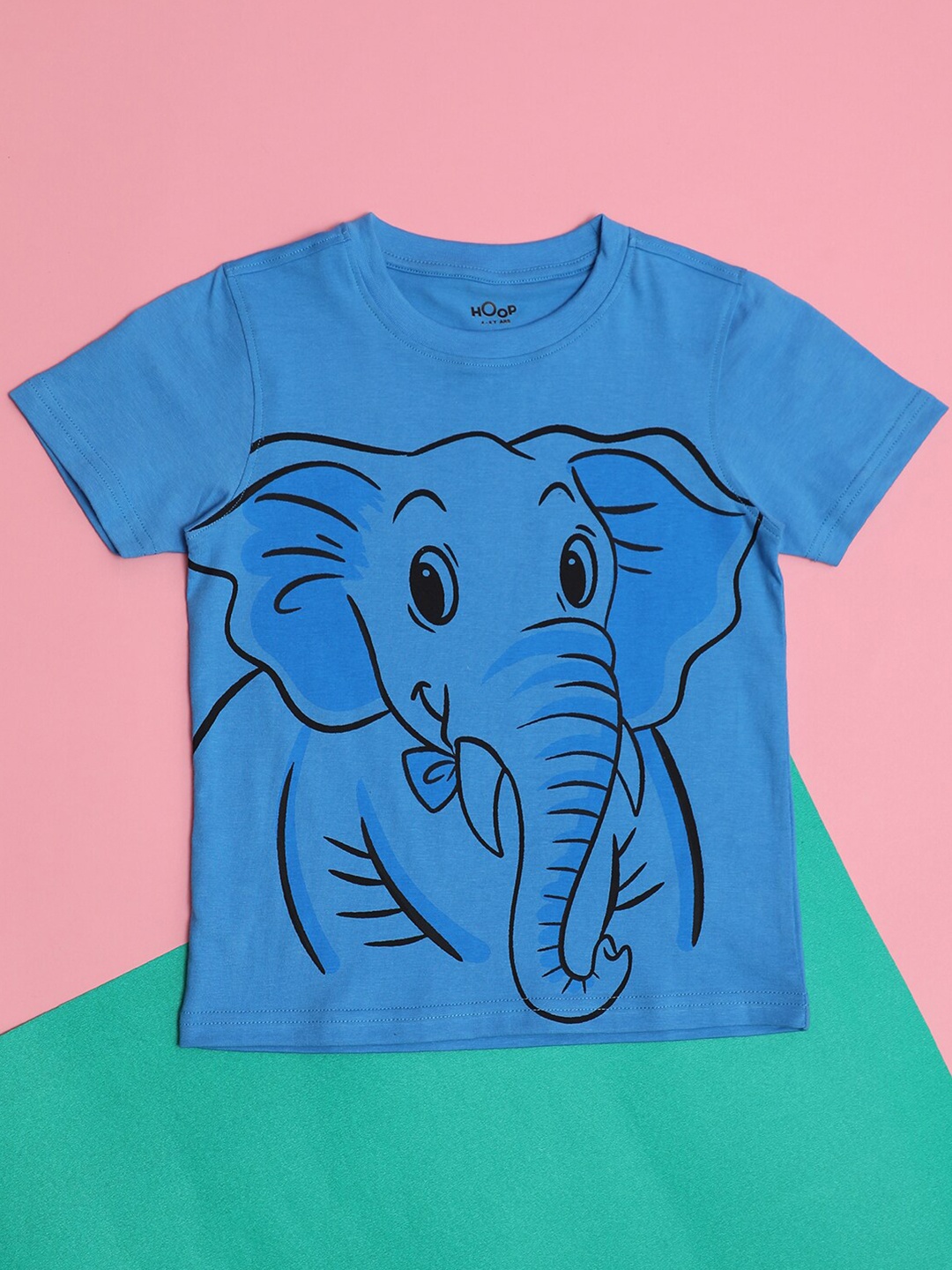 

Hoop Boys Printed Cotton T-shirt, Blue
