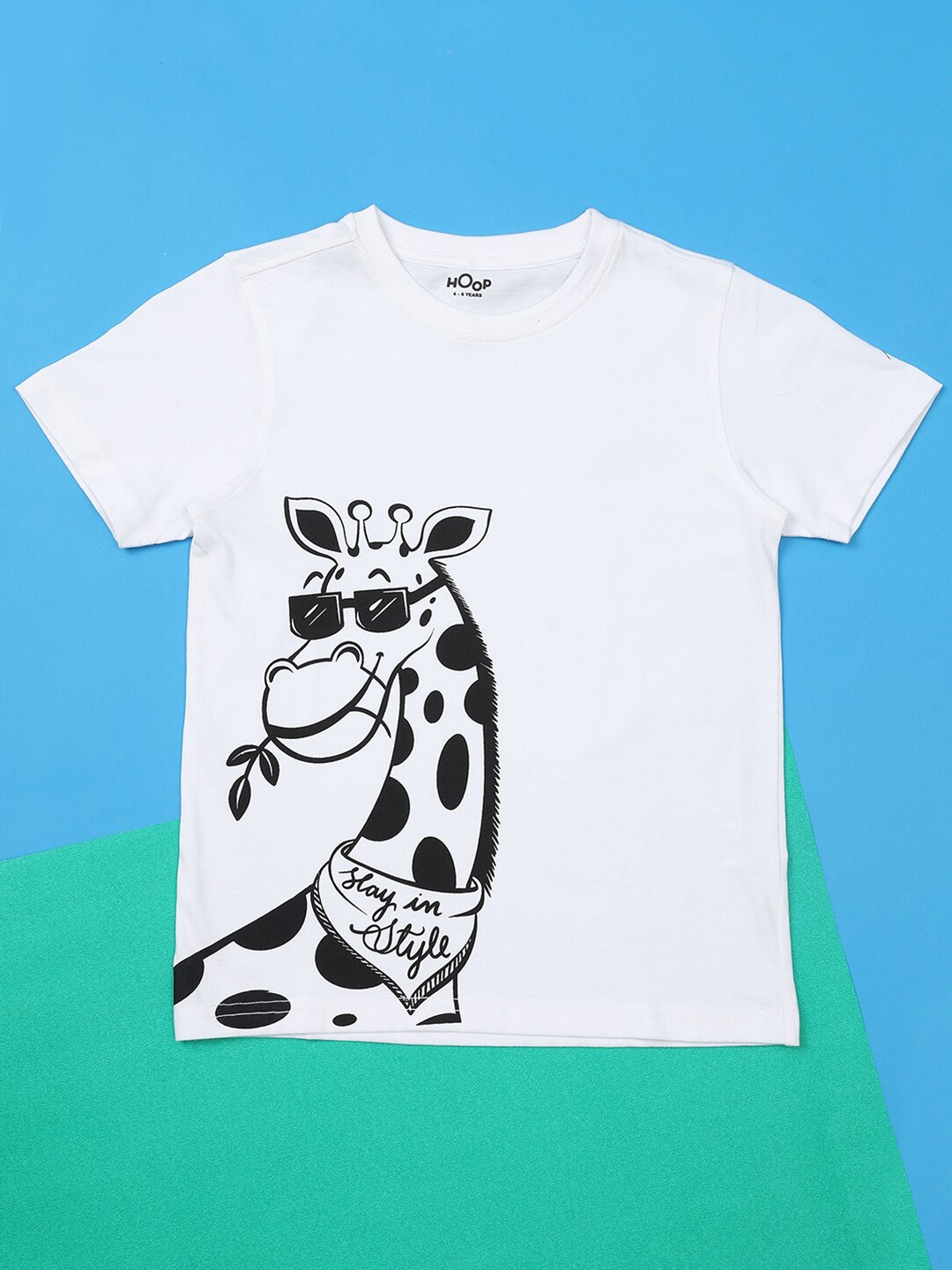 

Hoop Boys Printed Cotton T-shirt, White