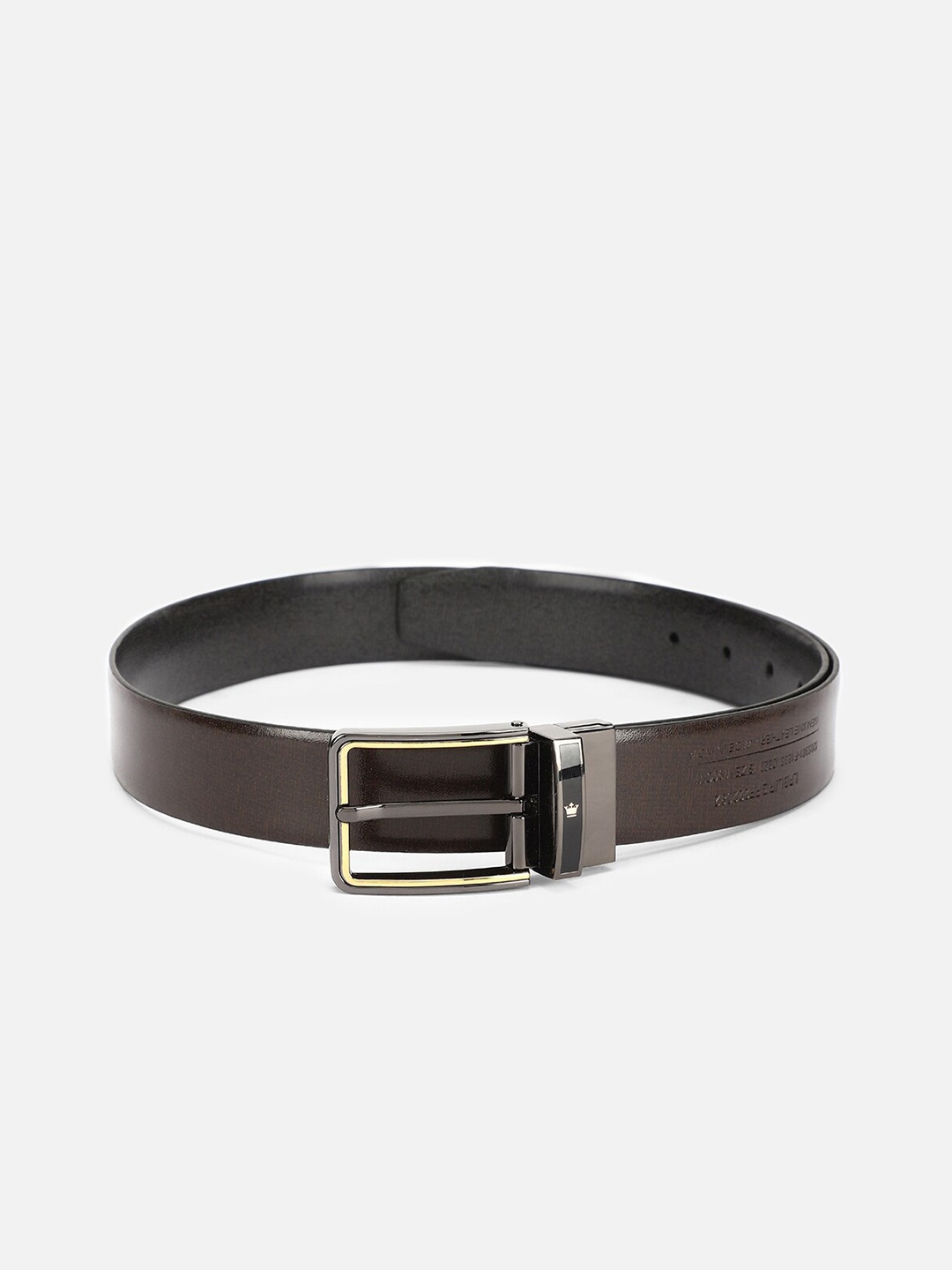 

Louis Philippe Men Leather Reversible Formal Belt, Brown