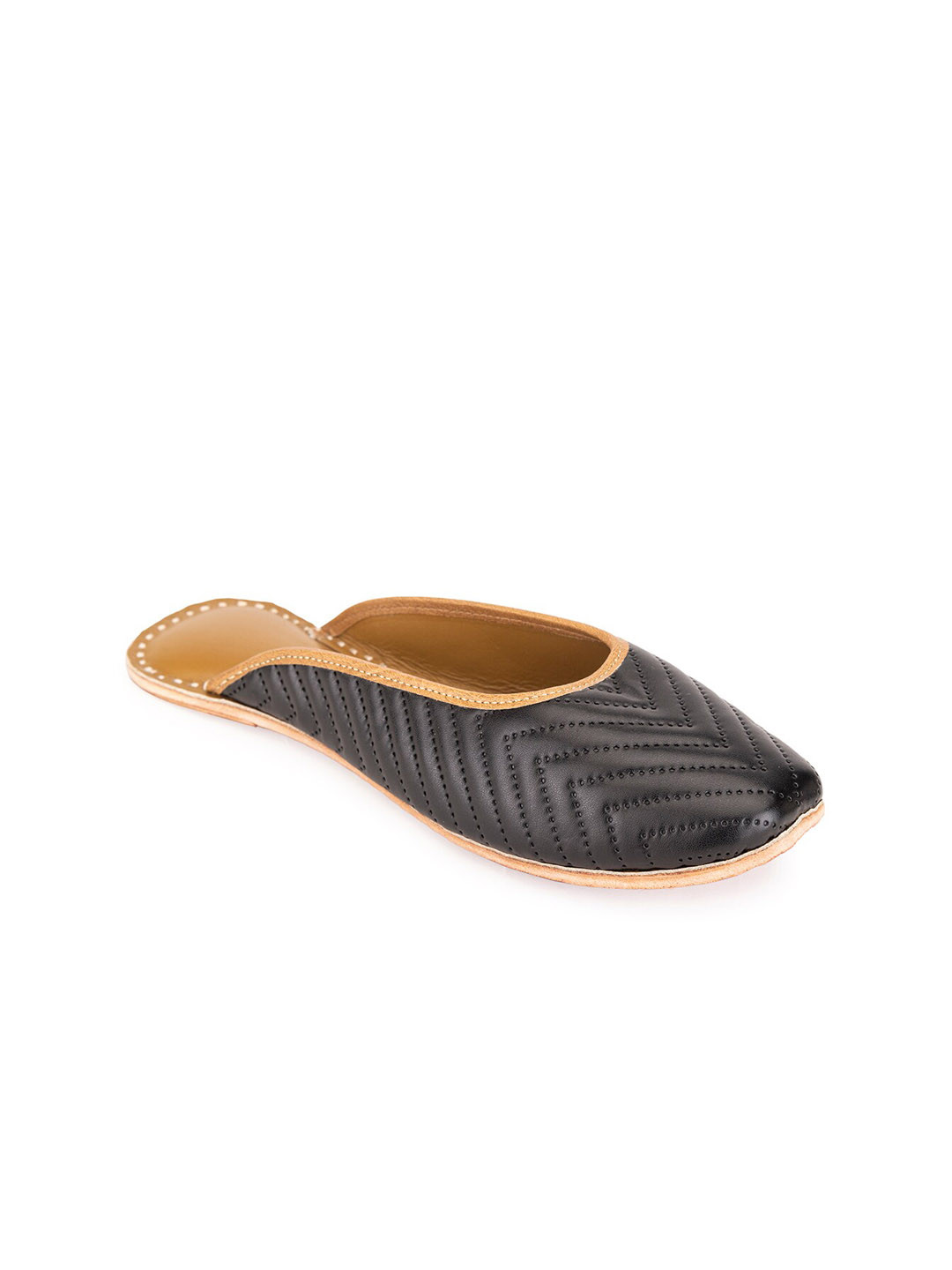 

5 ELEMENTS Perforated Round Toe Mules, Black