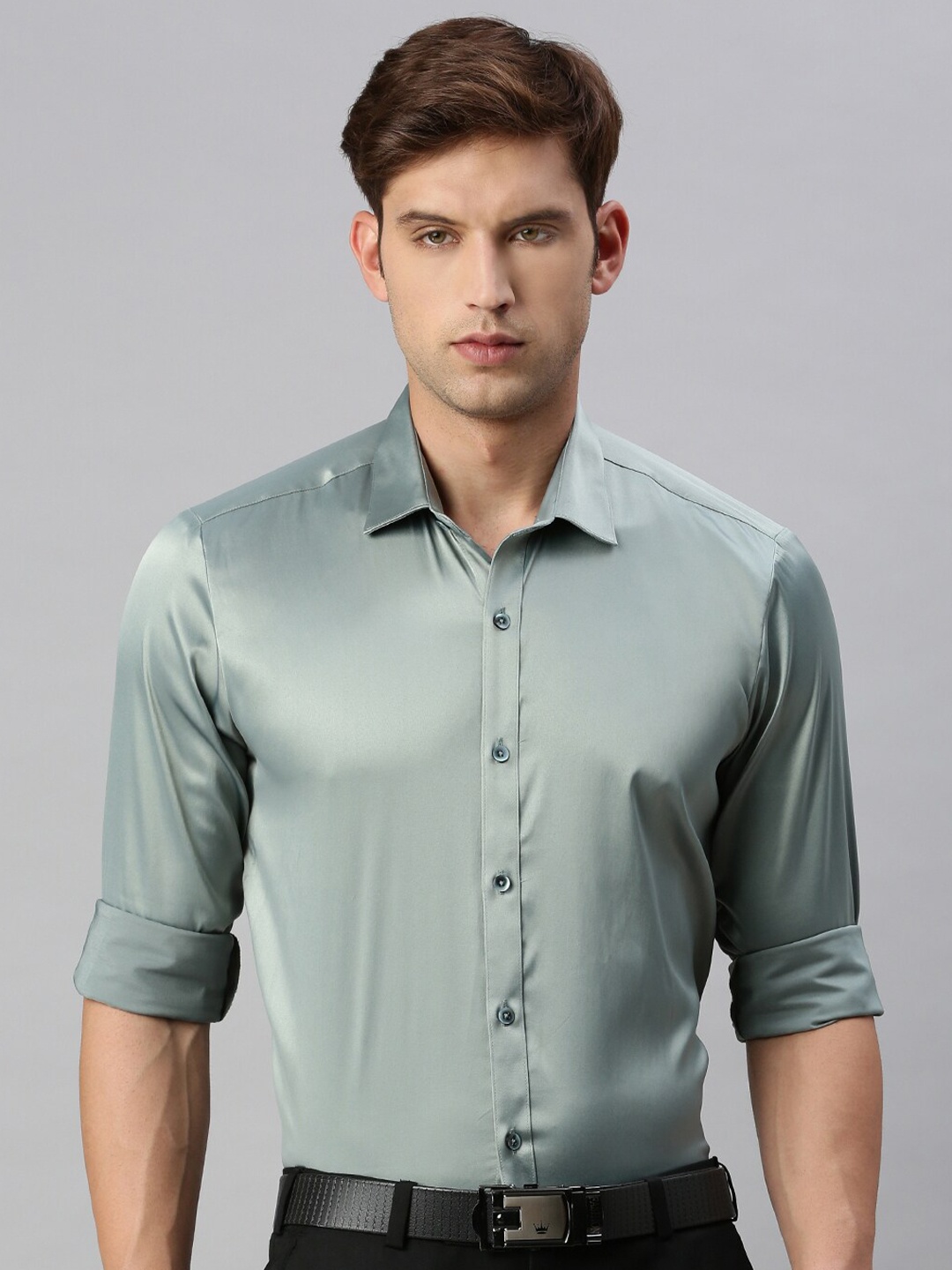 

ZEDD Standard Opaque Formal Shirt, Grey