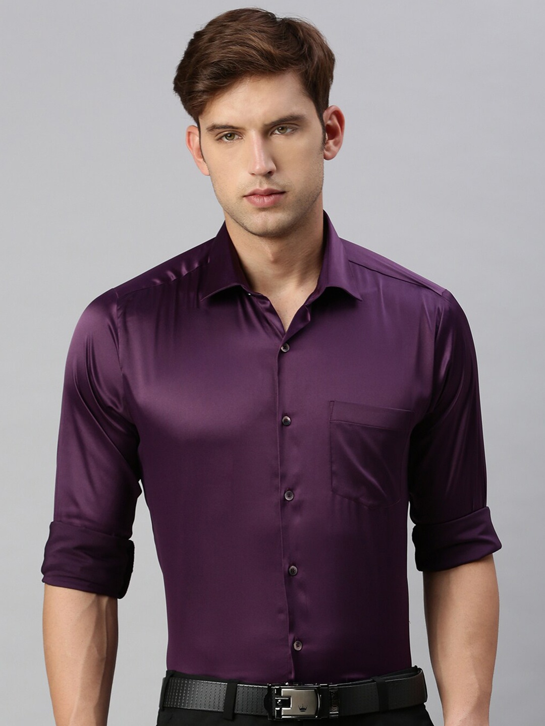 

ZEDD Standard Opaque Formal Shirt, Purple