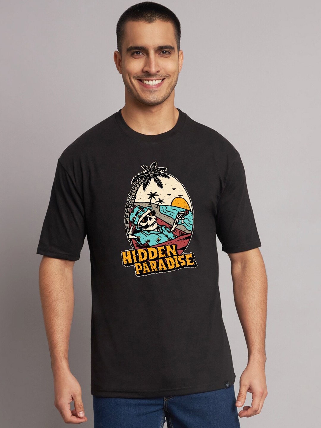 

The Modern Soul Men Black Typography Printed T-shirt