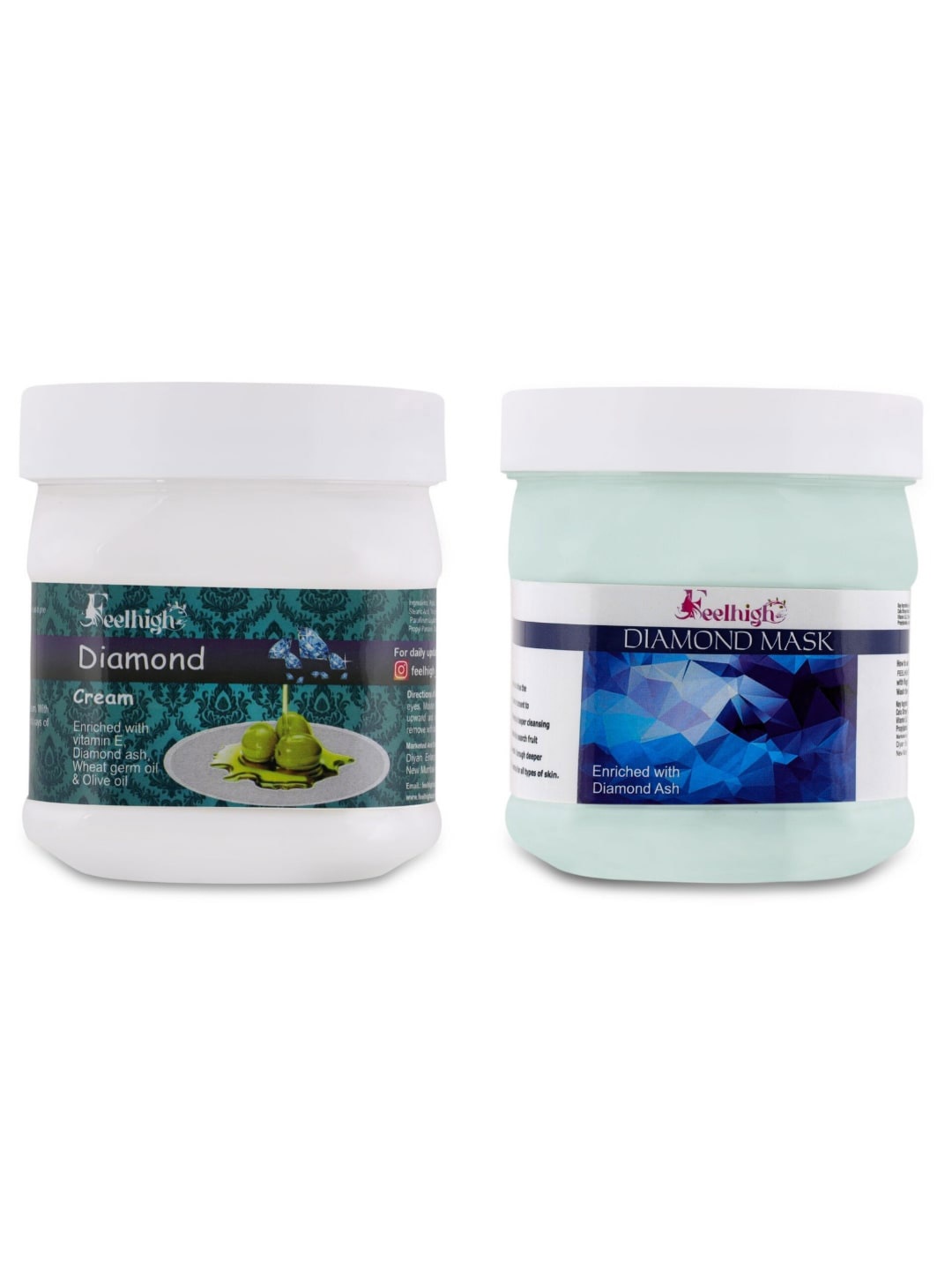 

FEELHIGH Skin Polishing Diamond Mask & Cream - 500 ml Each, Multi