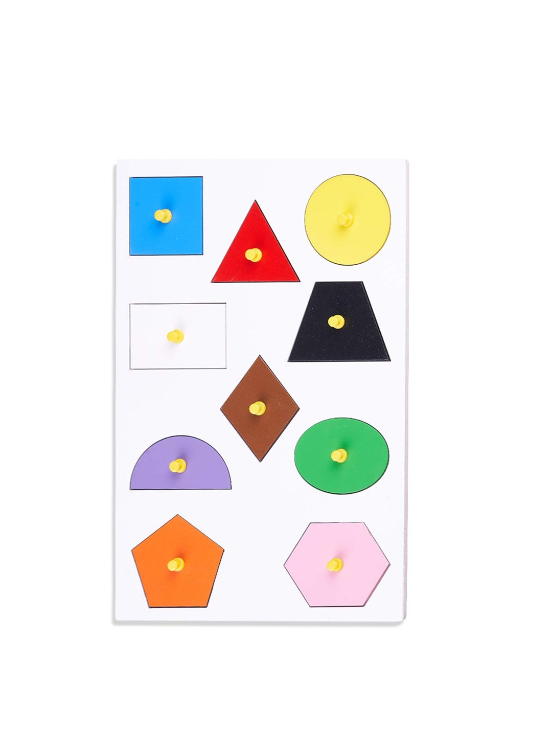 

BAYBEE Kids Wooden Geometric Shape & Color Puzzle, Multi
