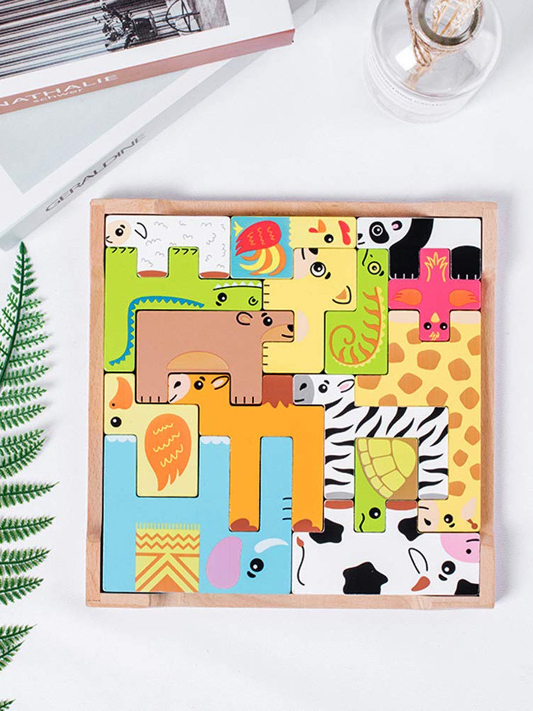 

BAYBEE Kids Wildlife Jigsaw Puzzle, Orange