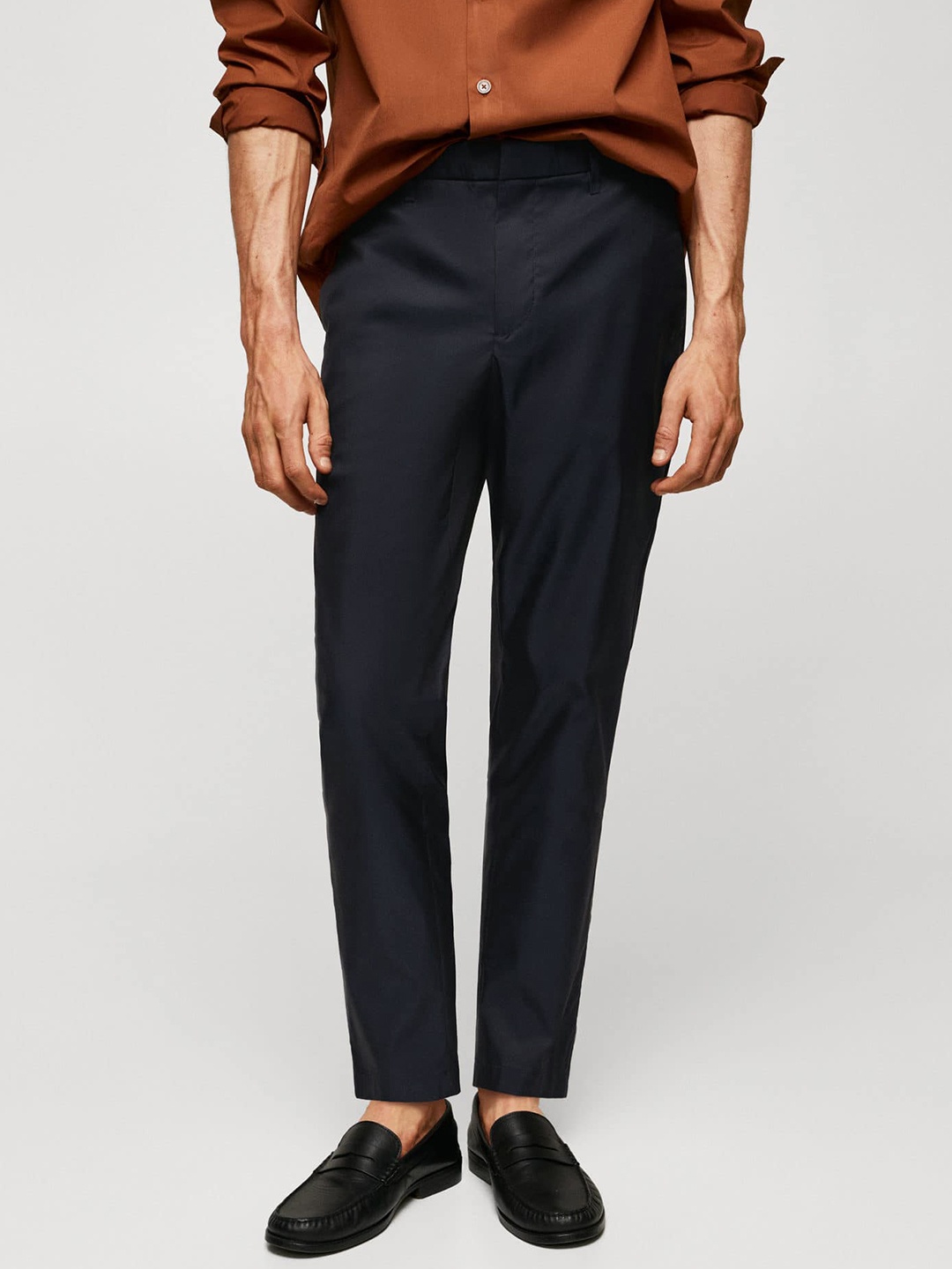 

MANGO MAN Slim Fit Chinos, Navy blue