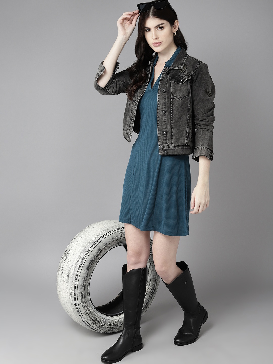 

The Roadster Life Co. Self-Design T-shirt Dress, Teal