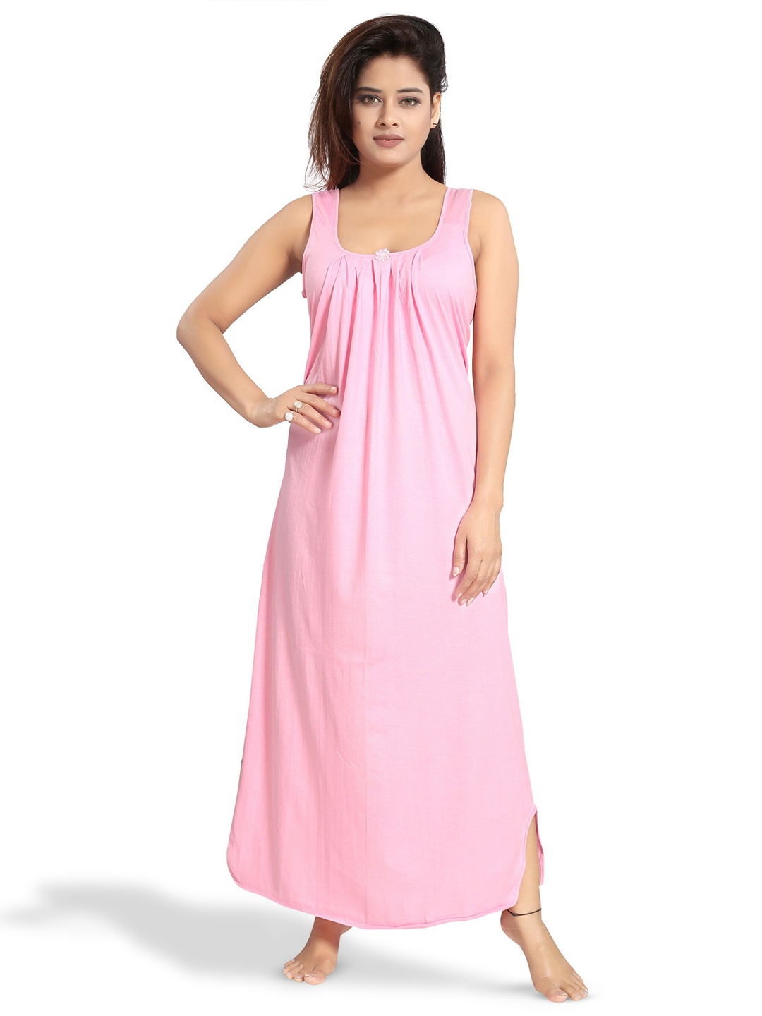 

Inner Beats Scoop Neck Maxi Nightdress, Pink