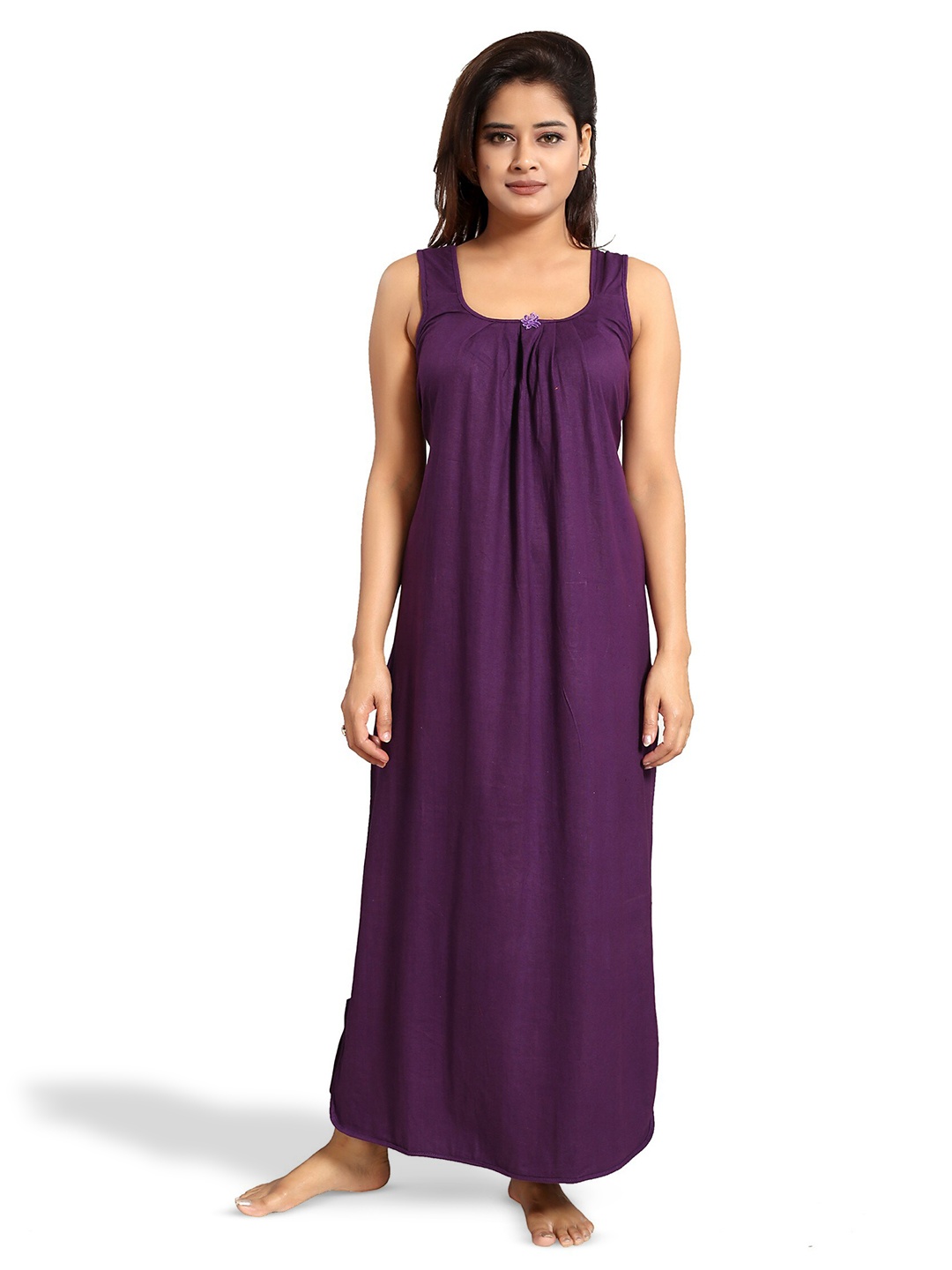 

Inner Beats Scoop Neck Maxi Nightdress, Purple
