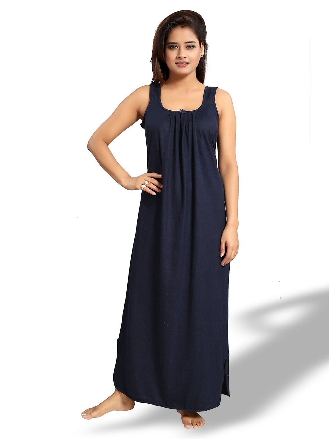 

Inner Beats Scoop Neck Maxi Nightdress, Navy blue