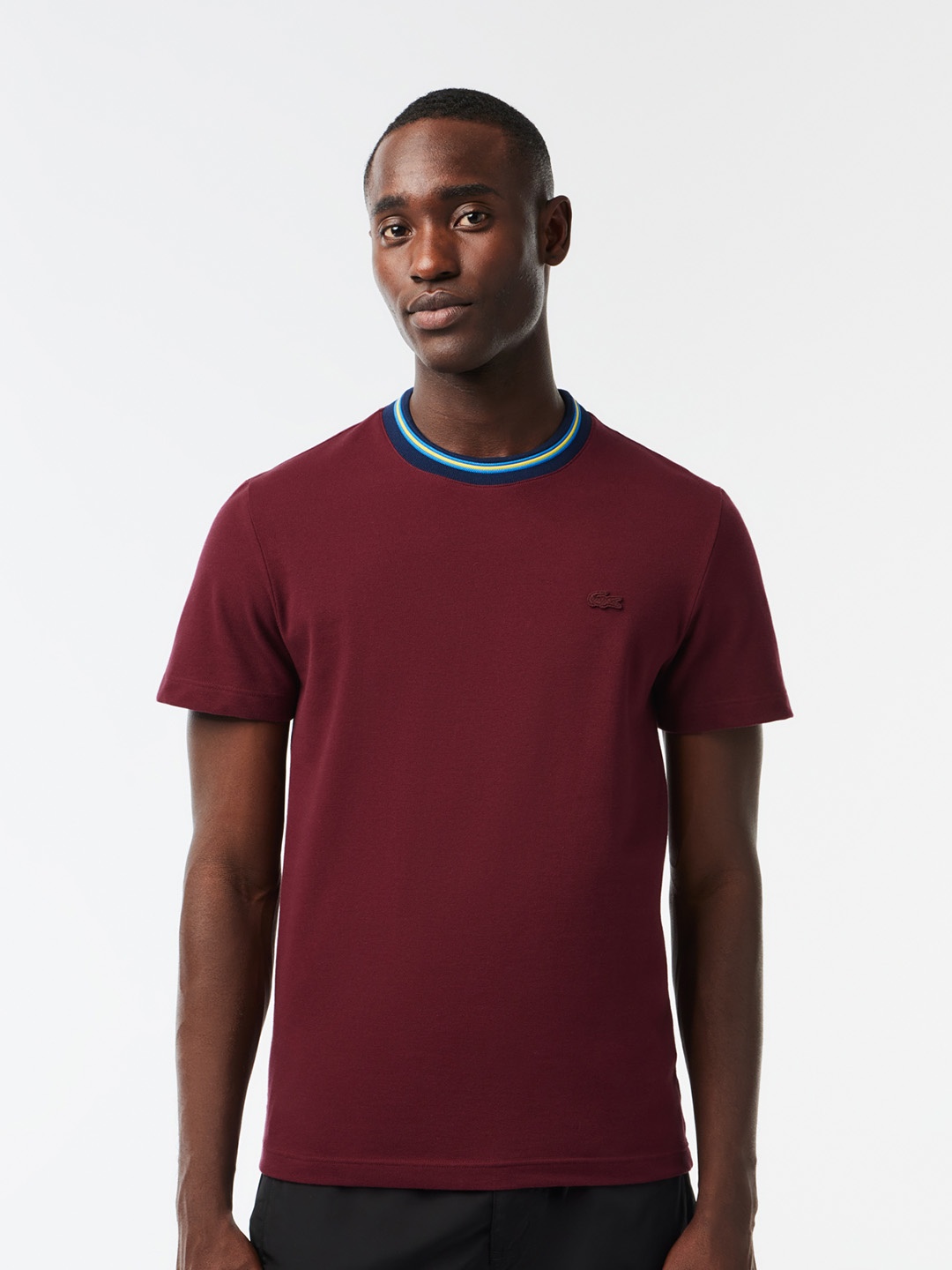 

Lacoste Regular Fit Round Neck Casual T-shirt, Maroon
