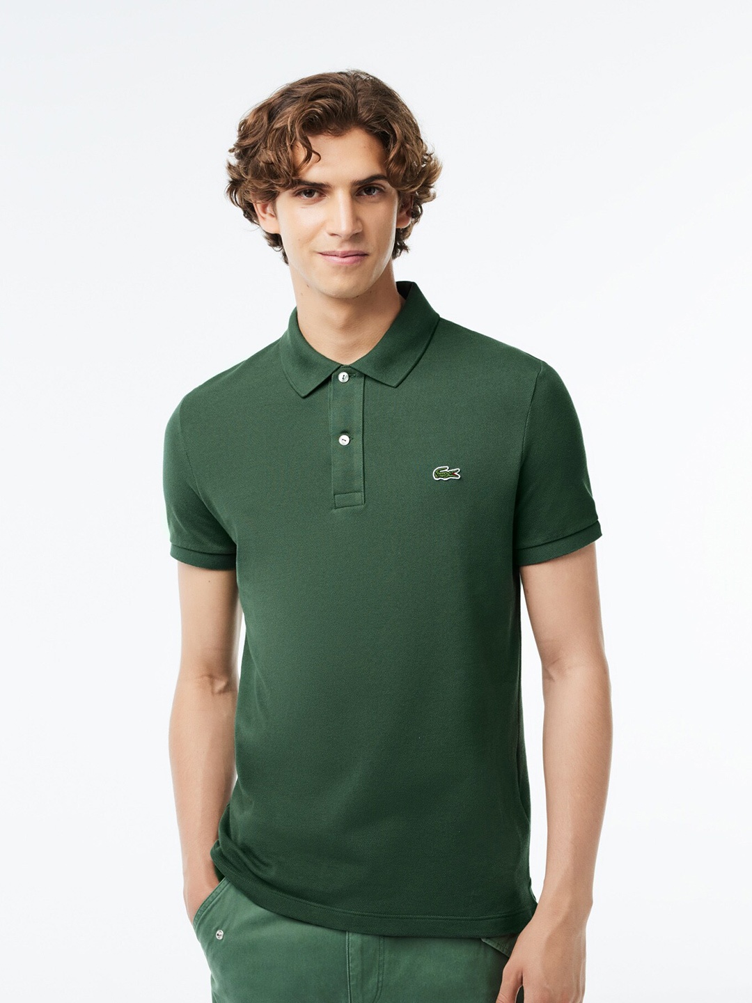 

Lacoste Polo Collar Pure Cotton Slim Fit T-shirt, Green