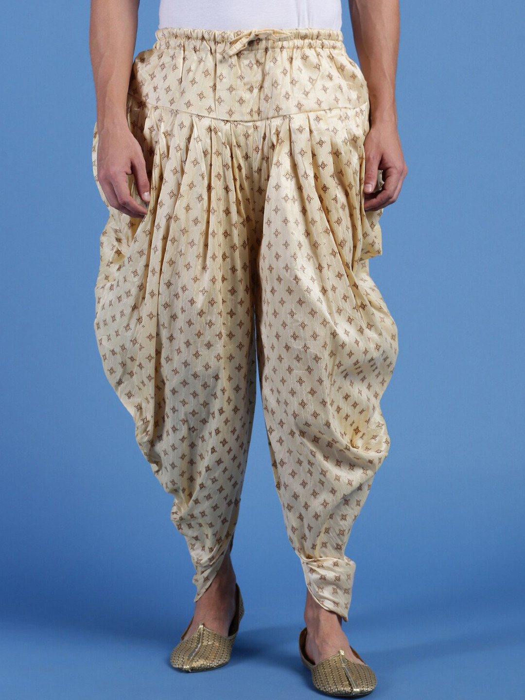 

Sanwara Printed Cowl Dhotis, Beige