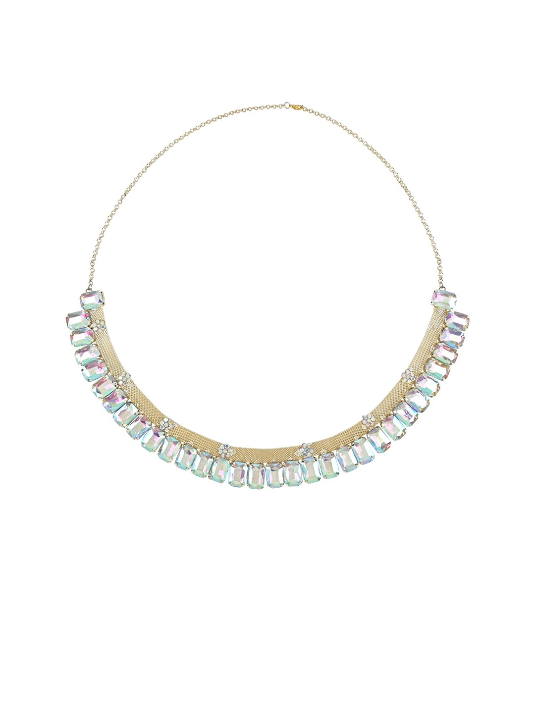 

Vdesi Rainbow Stone Studded Waist Chain, Gold