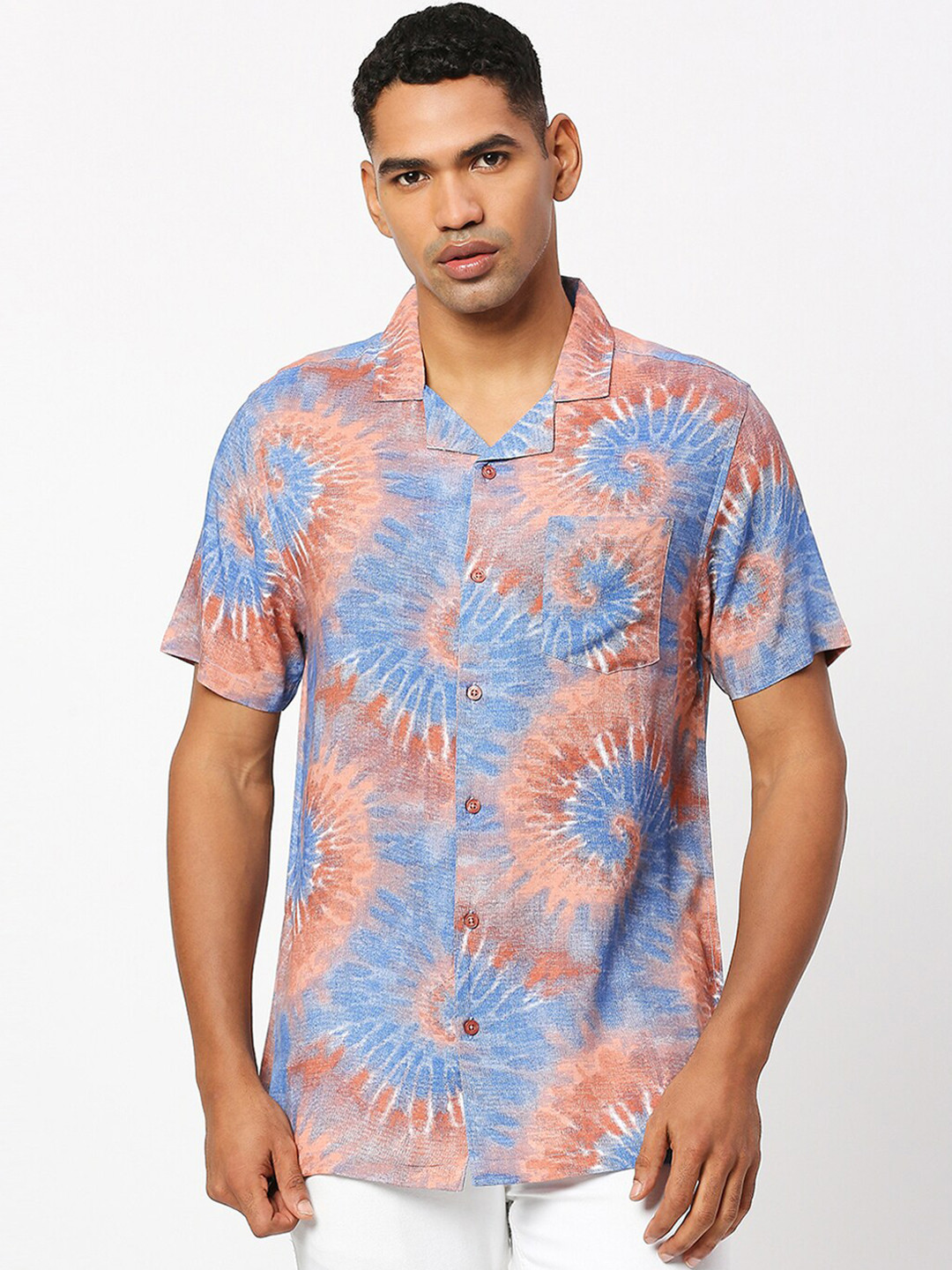 

MOD ECRU Abstract Printed Casual Shirt, Red
