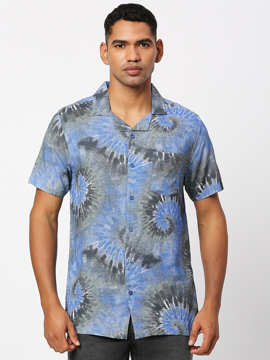 

MOD ECRU Abstract Printed Casual Shirt, Grey
