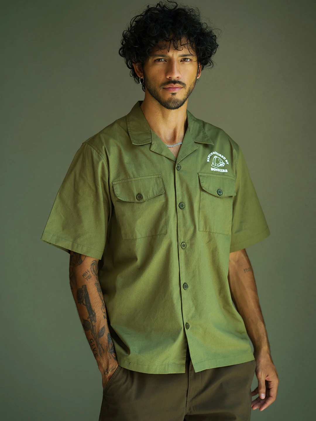 

Bonkers Corner Utility Heavyweight Shirt, Olive