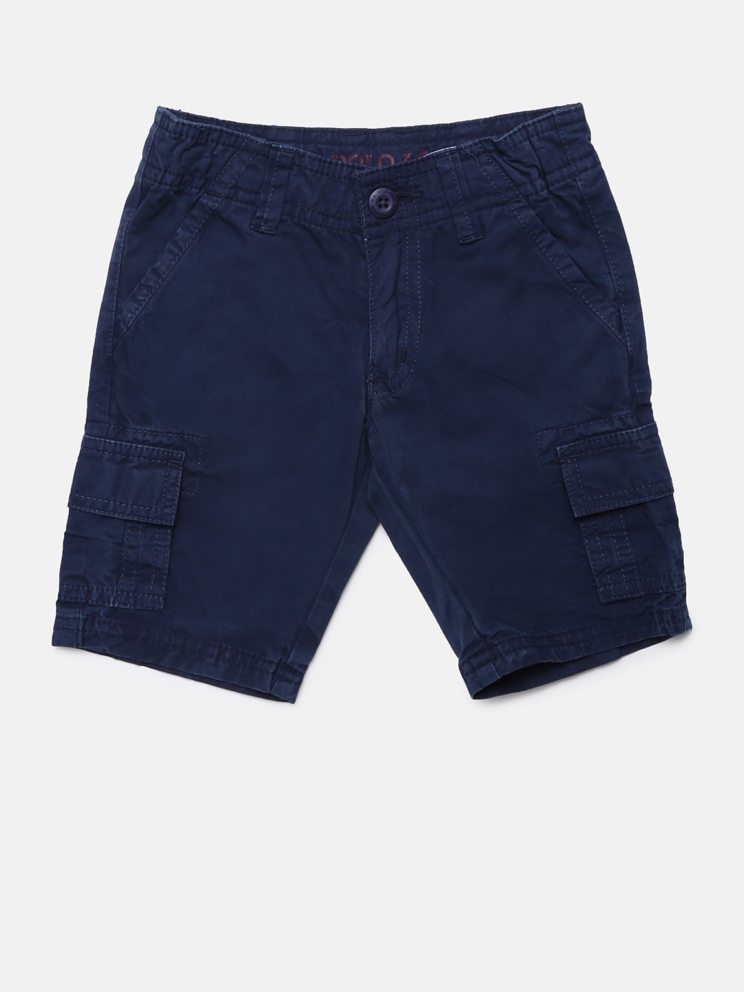 

U.S. Polo Assn. Kids Boys Blue Solid Cargo Shorts