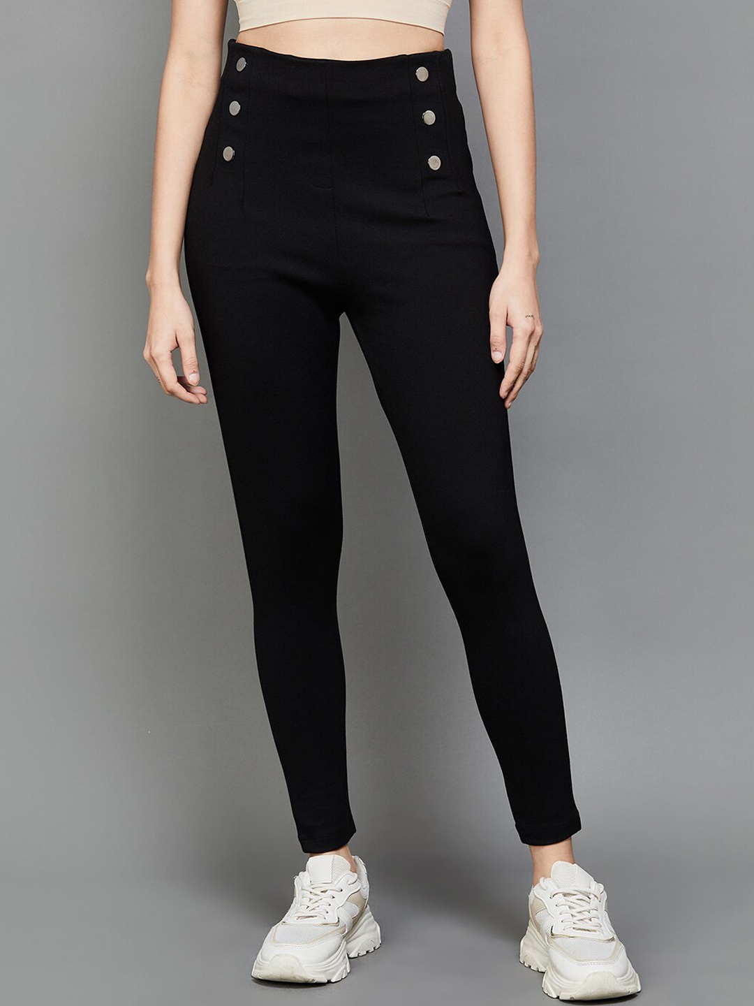 

Ginger by Lifestyle Women Slim Fit Trousers, Black
