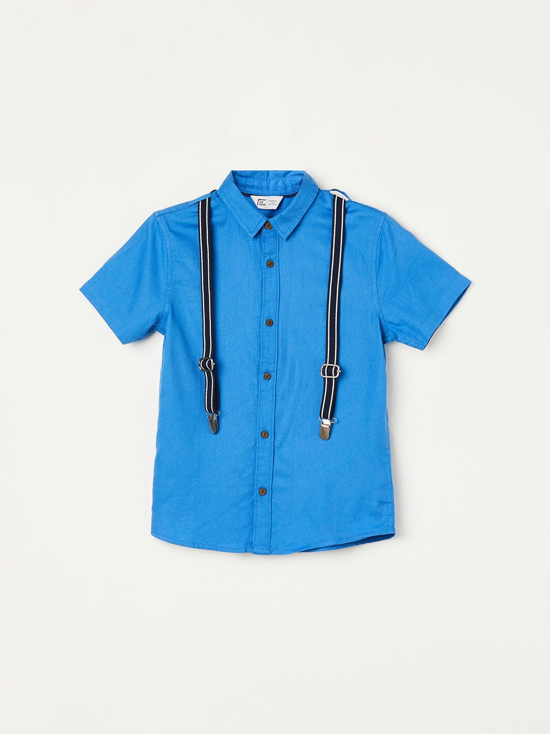 

Fame Forever by Lifestyle Boys Spread Collar Cotton Casual Shirt, Blue