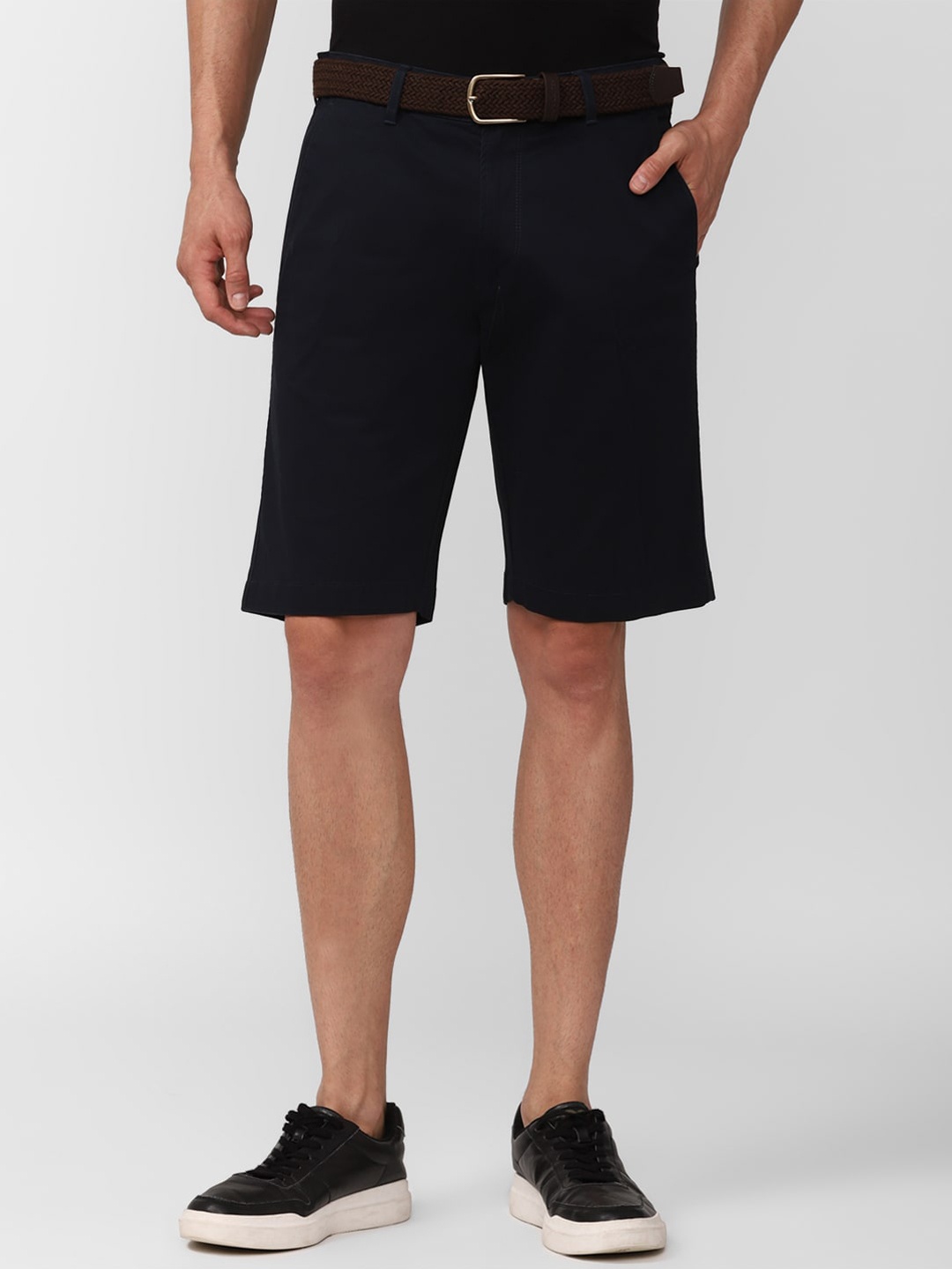 

SIMON CARTER LONDON Men Slim Fit Mid Rise Shorts, Navy blue