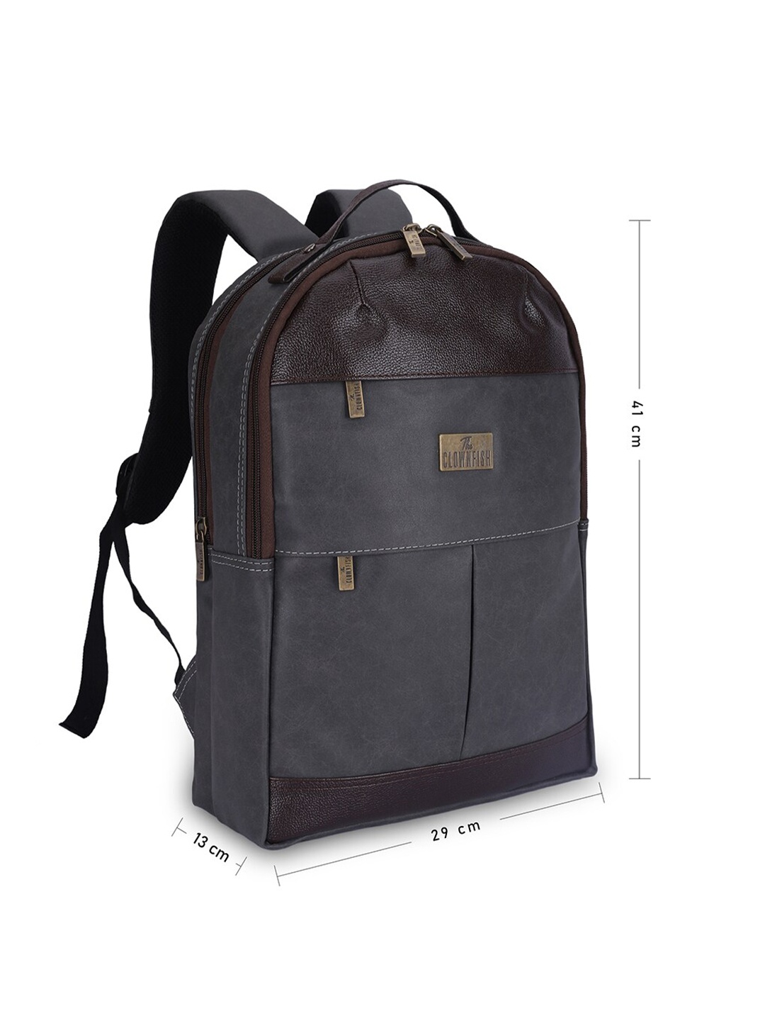 

THE CLOWNFISH Cybershield Unisex Textured Backpack, Grey