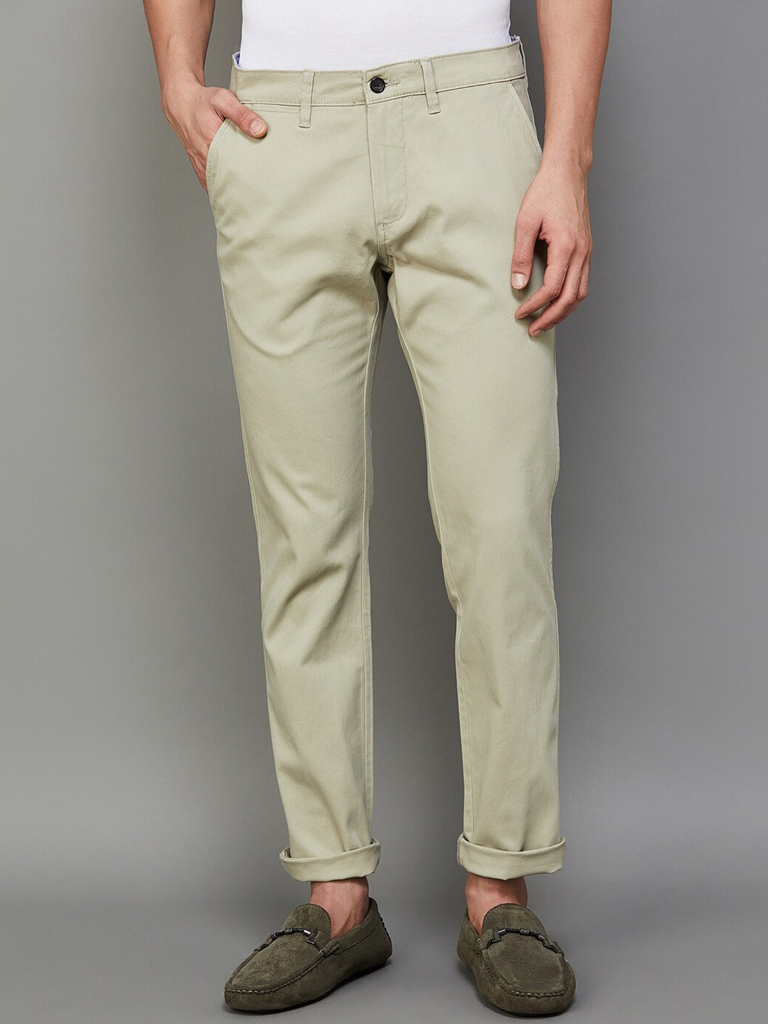 

CODE by Lifestyle Men Mid Rise Cotton Chinos, Beige