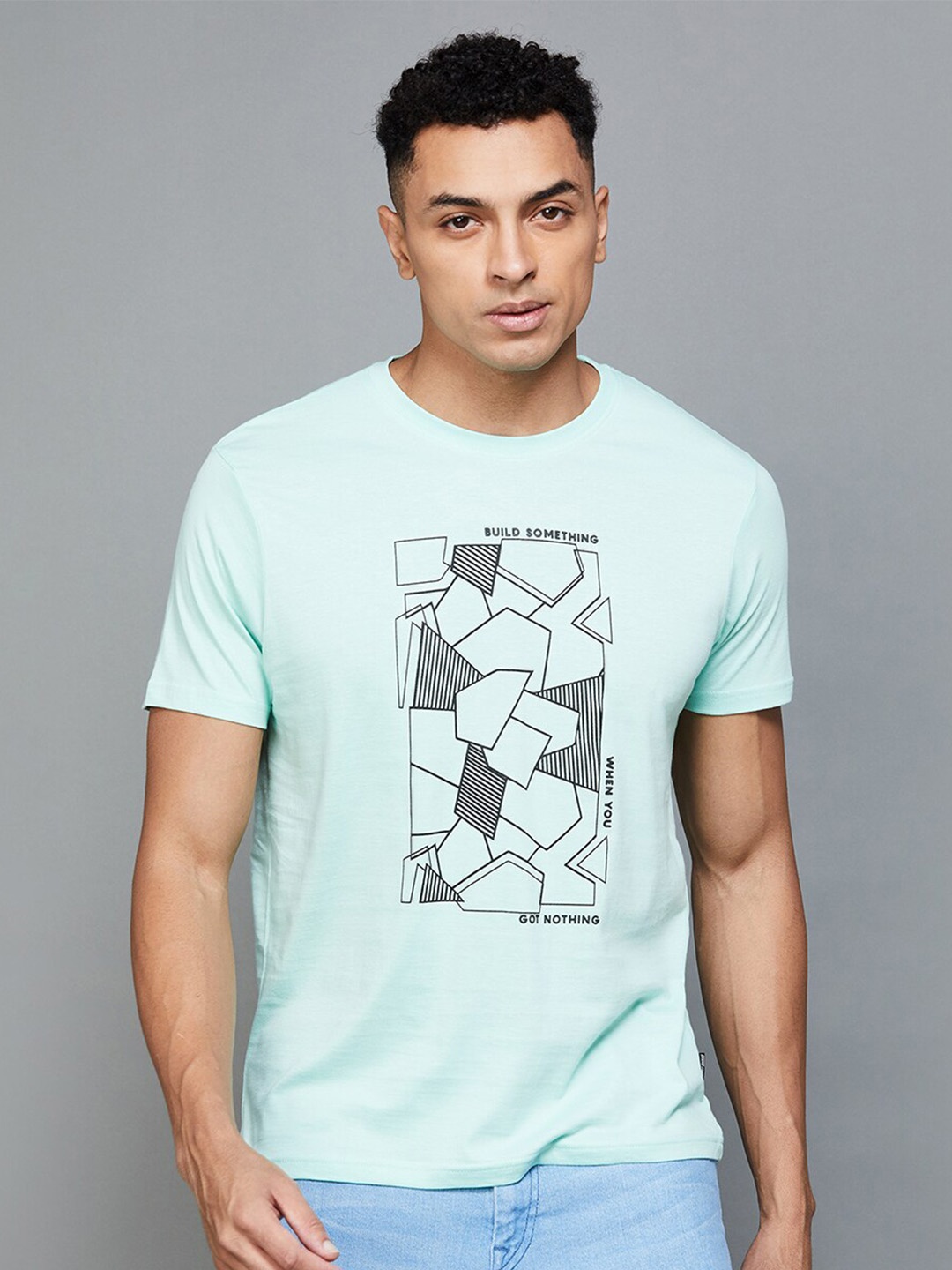 

Fame Forever by Lifestyle Graphic Printed Round Neck Cotton T-shirt, Green